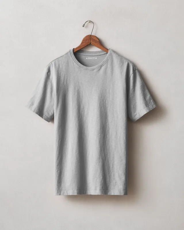 Men's Premium Slub Crew Tee - Sharkskin made by American Giant