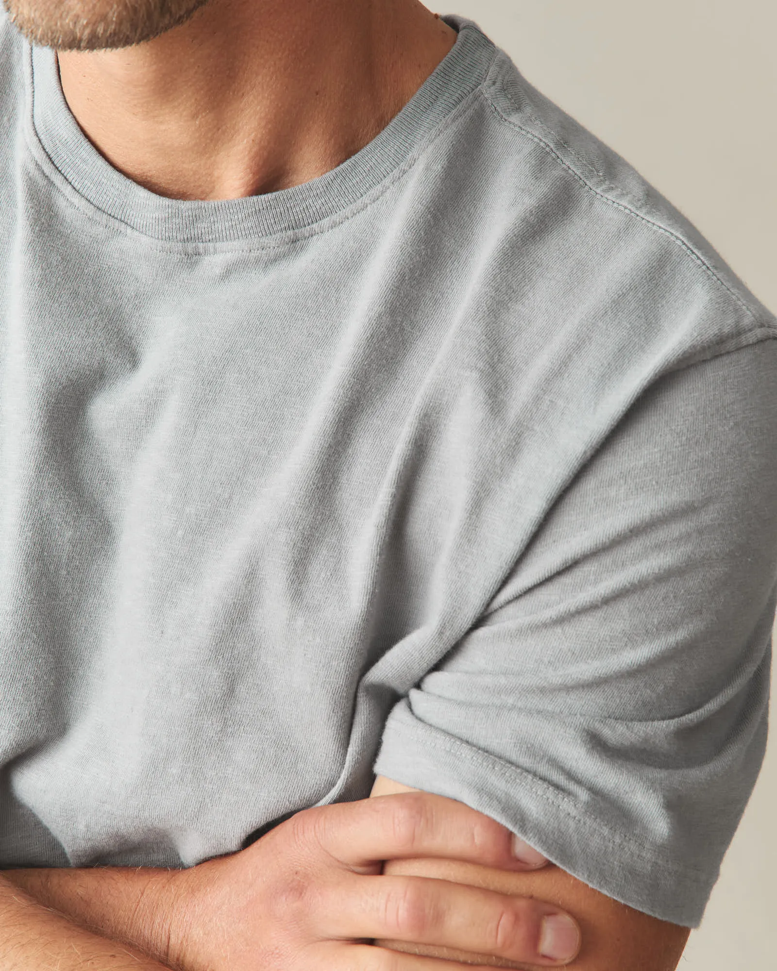 Men's Premium Slub Crew Tee - Sharkskin sold by American Giant product image thumbnail 4