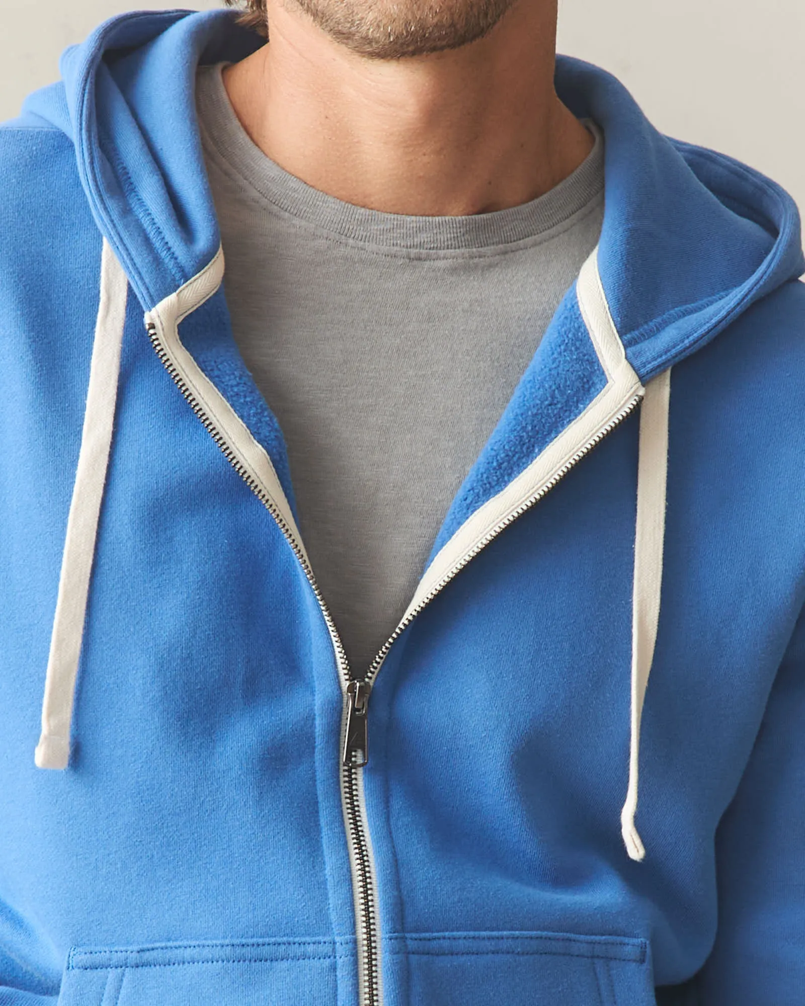 Men's Midweight Full Zip - Bright Cobalt sold by American Giant product image thumbnail 4