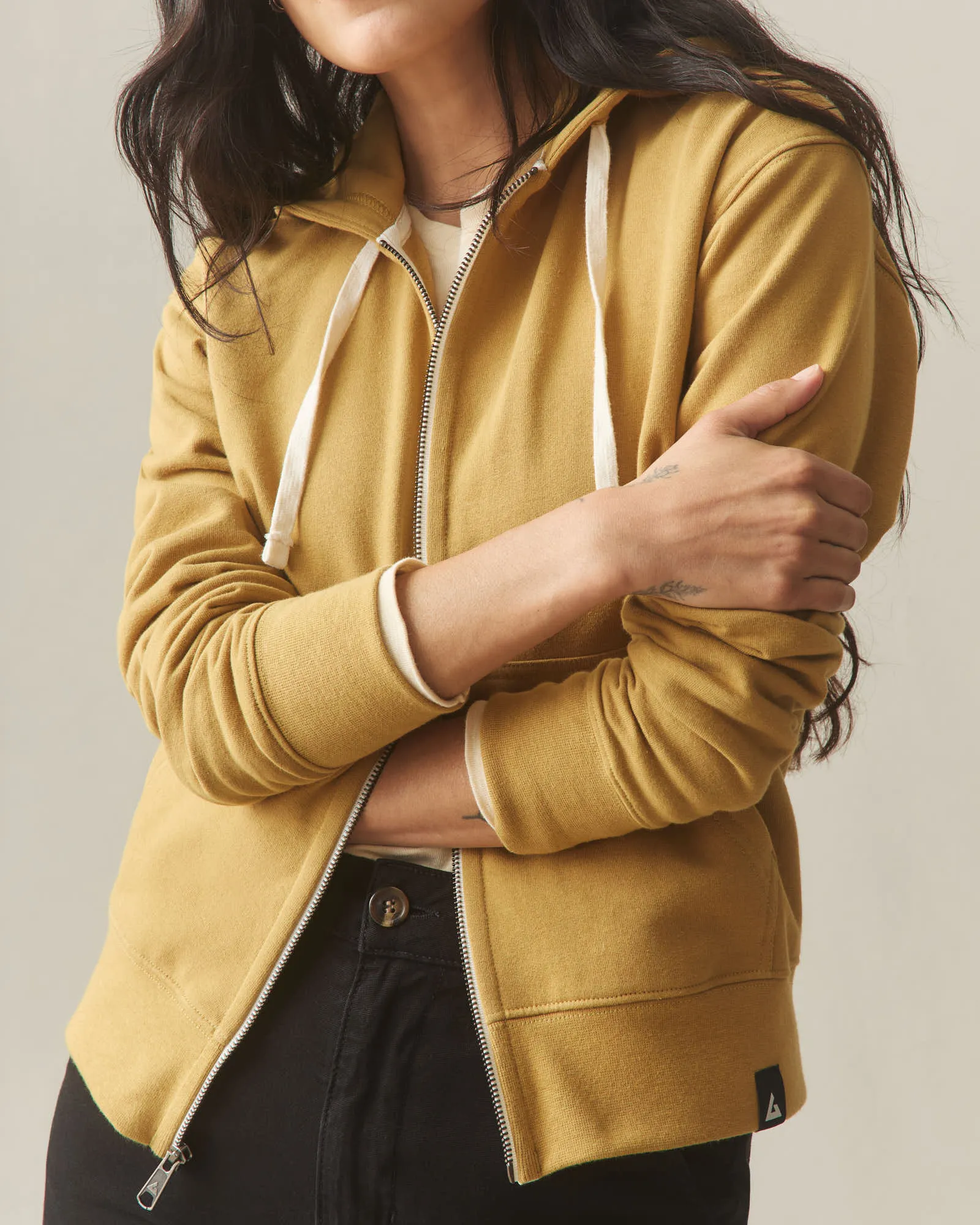 Women's Midweight Full Zip - Sand Dune sold by American Giant product image thumbnail 5