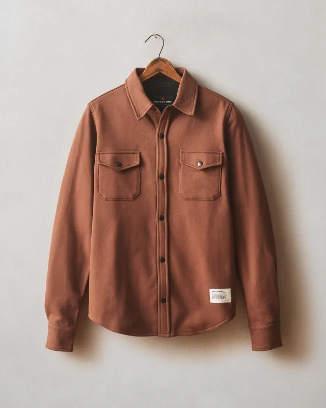 Men's Redwood Fleece Overshirt - Cappuccino sold by American Giant