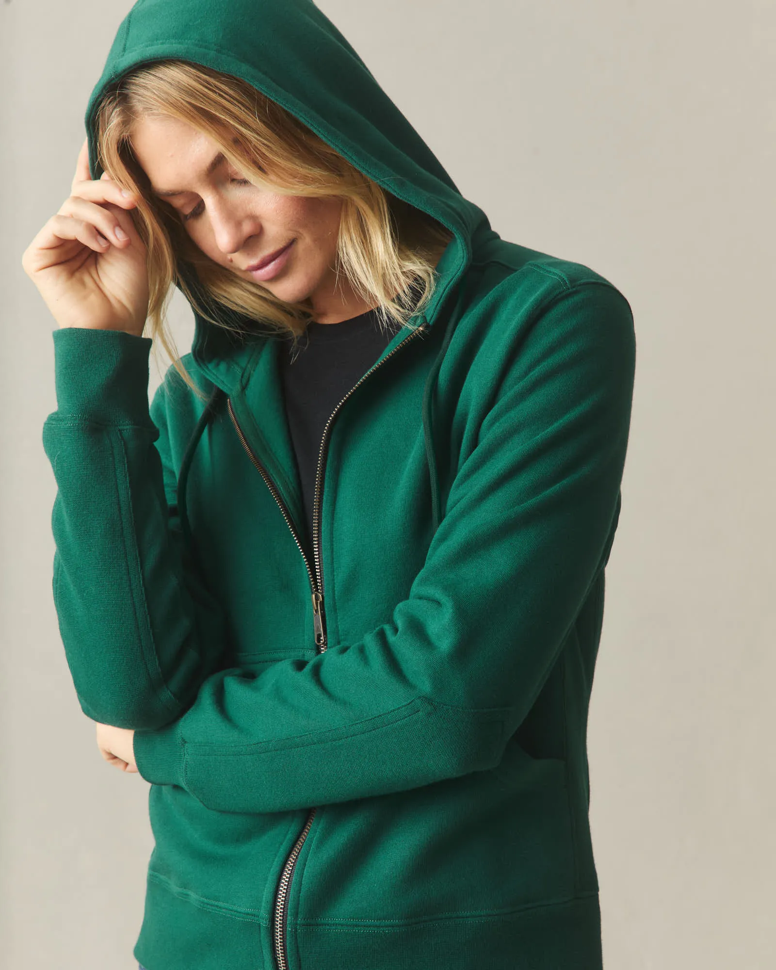 Women's Relaxed Classic Full Zip - Botanical Garden sold by American Giant product image thumbnail 3