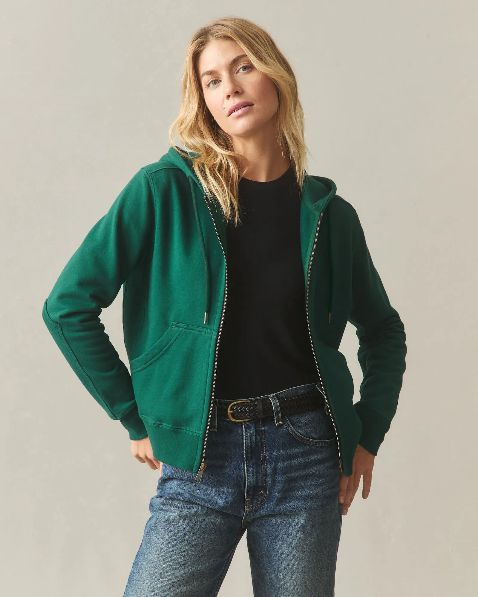 Women's Relaxed Classic Full Zip - Botanical Garden sold by American Giant product image thumbnail 2