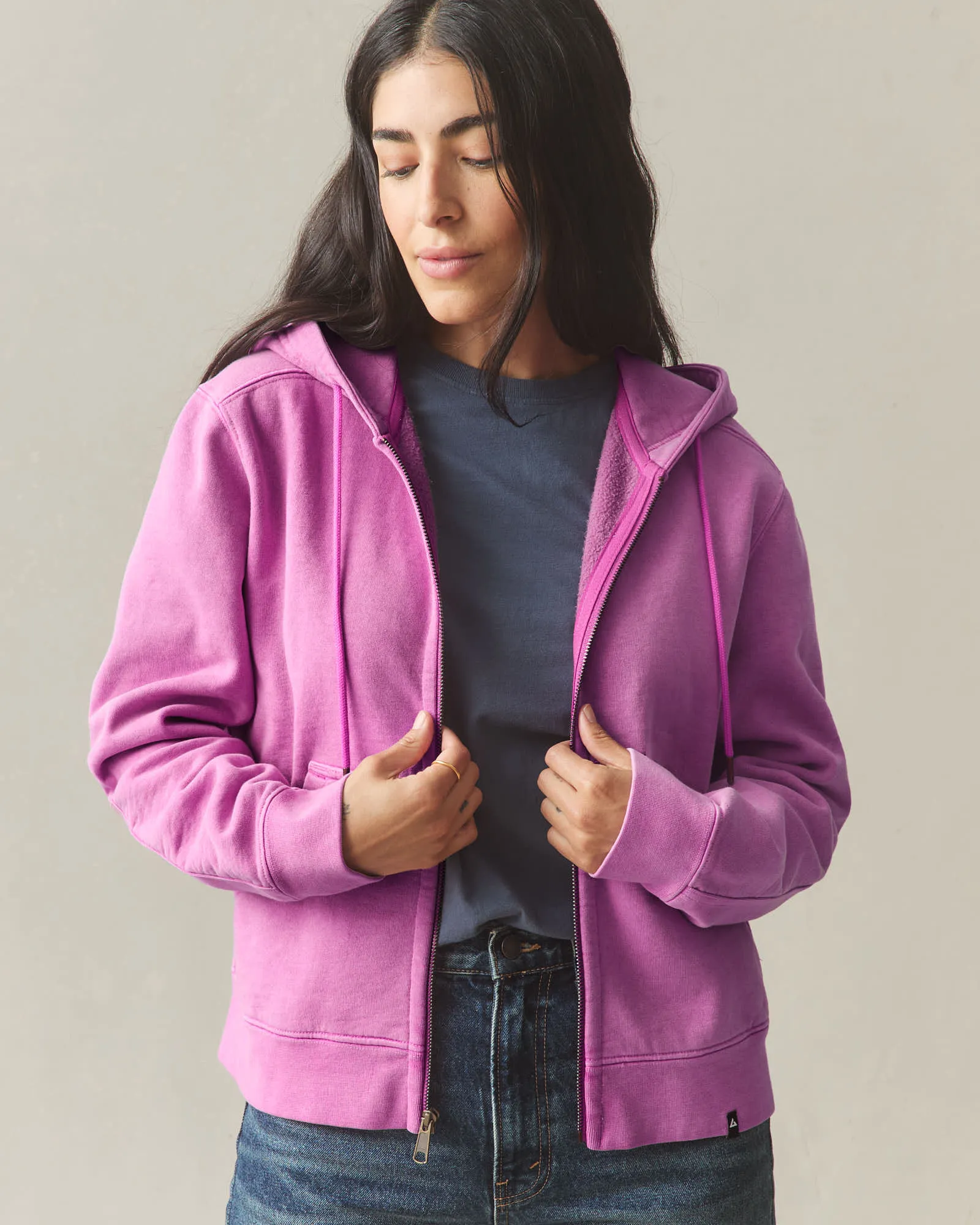 Women's Relaxed Classic Full Zip - Beauty Berry sold by American Giant product image thumbnail 3