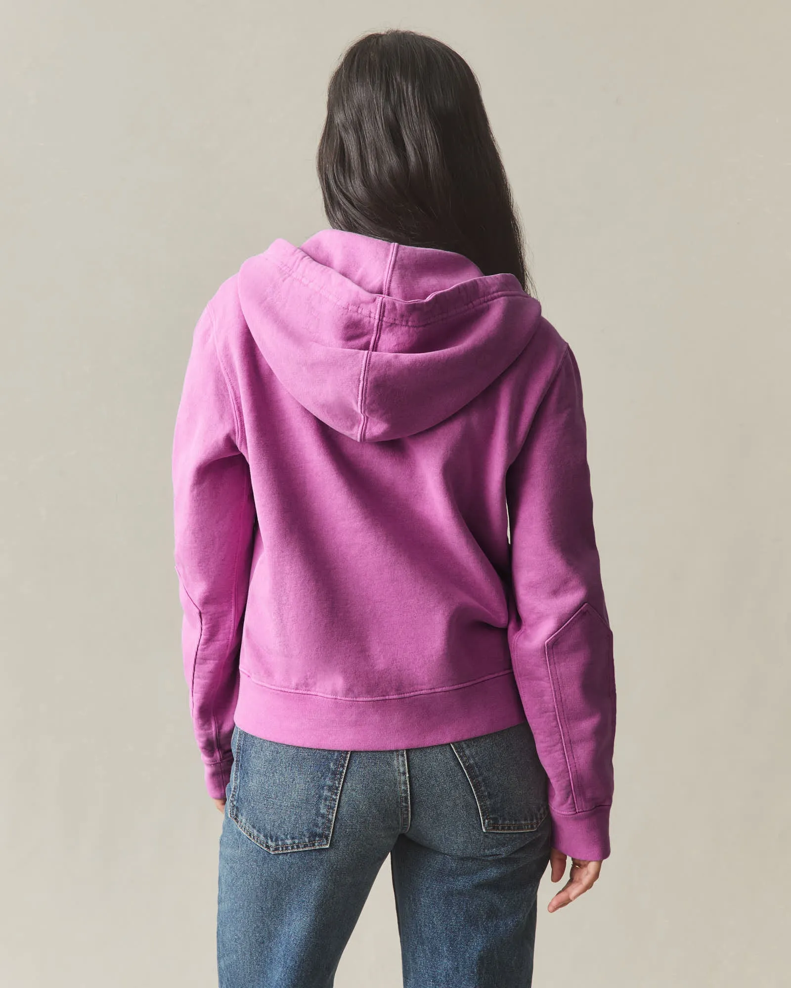 Women's Relaxed Classic Full Zip - Beauty Berry sold by American Giant product image thumbnail 4