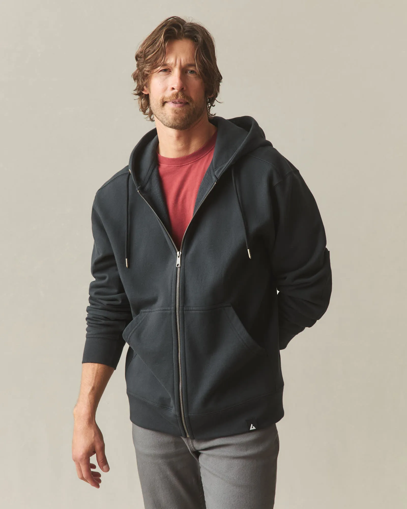 Men's Relaxed Classic Full Zip - Black sold by American Giant product image thumbnail 2