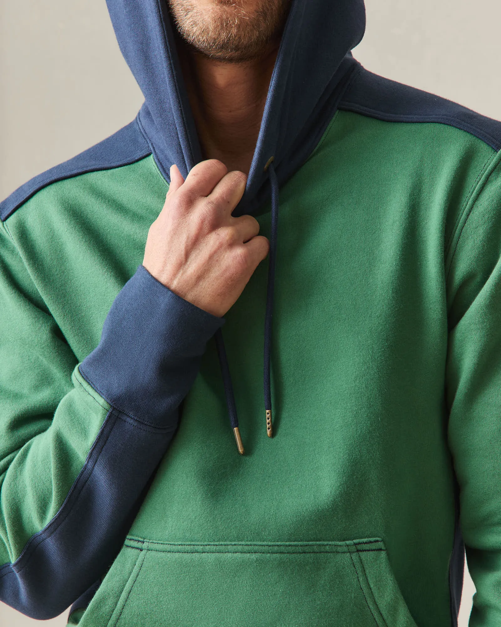Men's Classic Pullover Vault - Hunter Green Oxford Blue sold by American Giant product image thumbnail 2