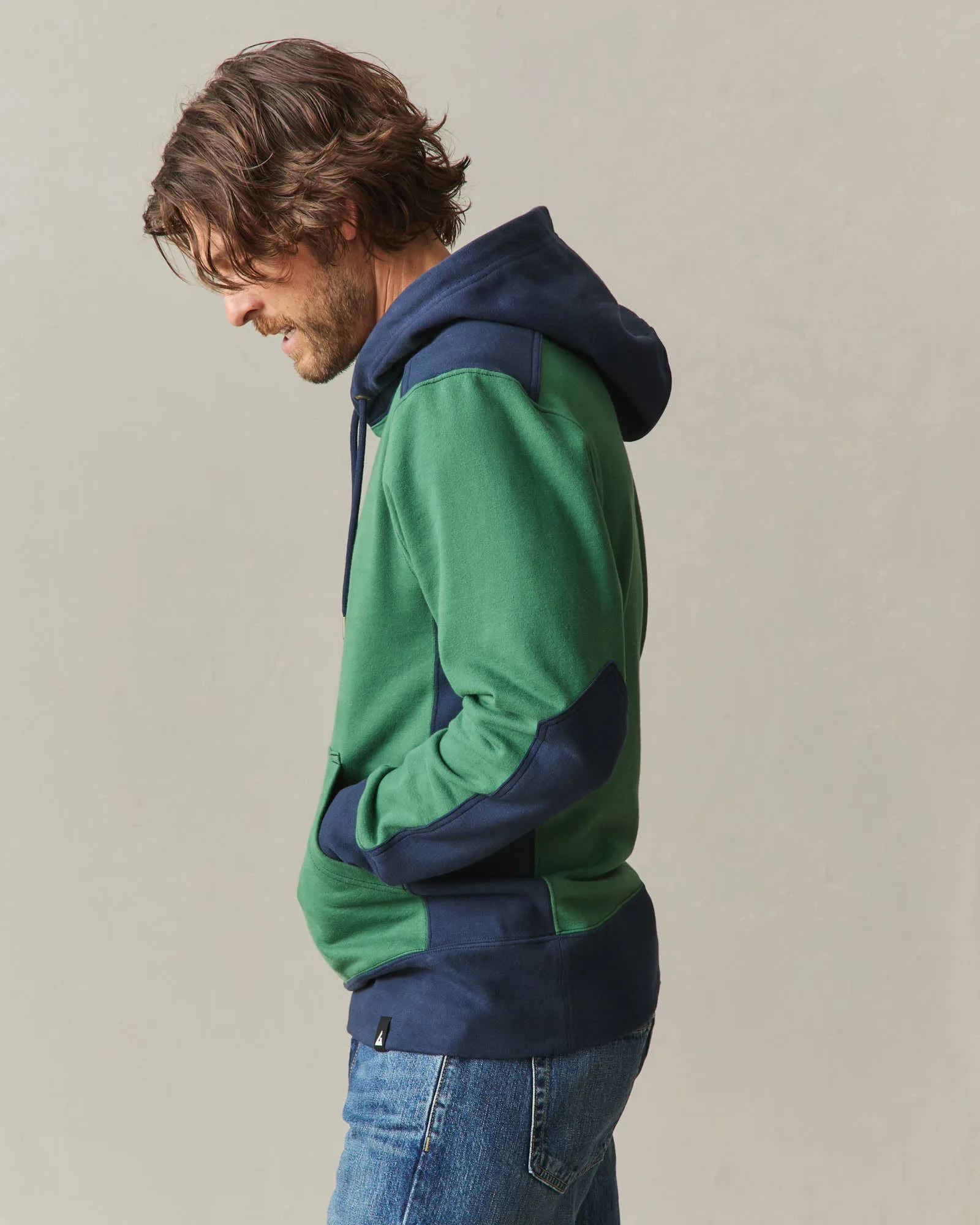Men's Classic Pullover Vault - Hunter Green Oxford Blue sold by American Giant product image thumbnail 4