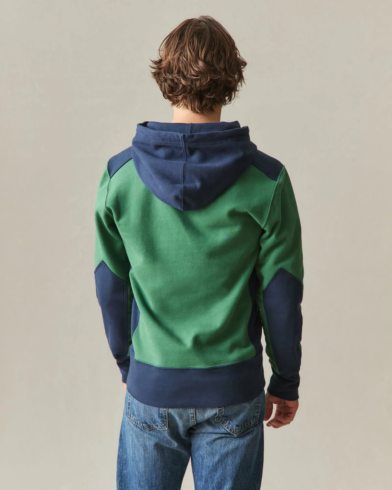 Men's Classic Pullover Vault - Hunter Green Oxford Blue sold by American Giant product image thumbnail 5