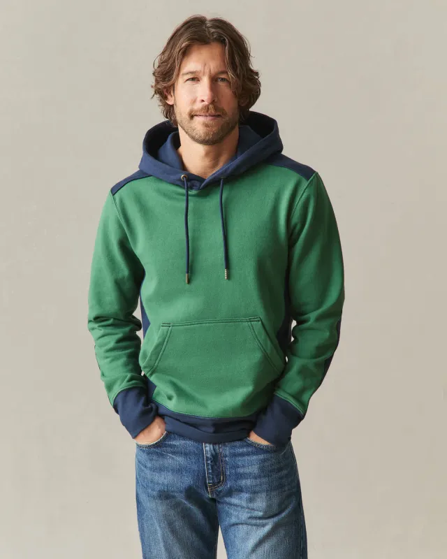 Men's Classic Pullover Vault - Hunter Green Oxford Blue sold by American Giant