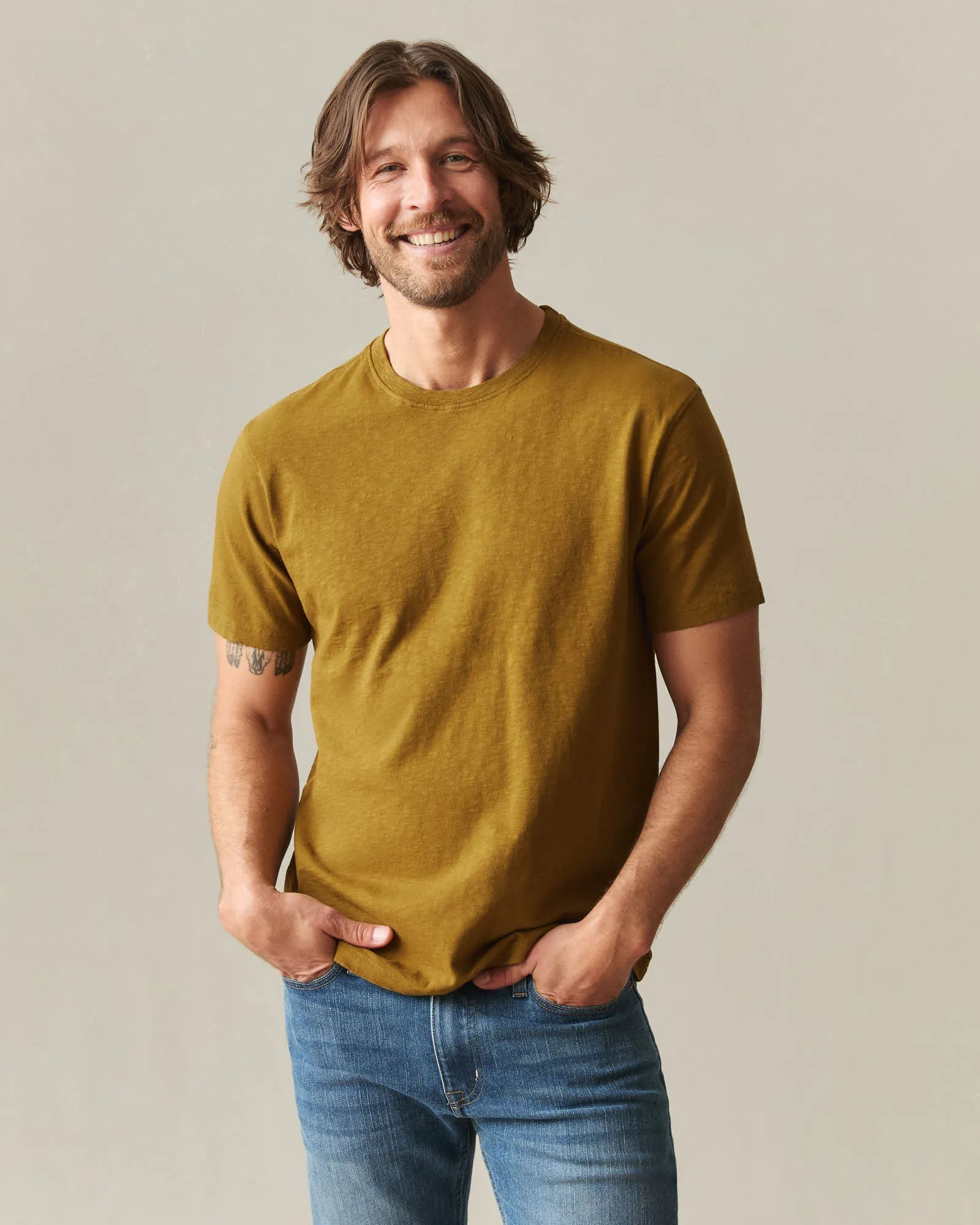 Men's Premium Slub Crew Tee - Tapenade sold by American Giant product image thumbnail 2