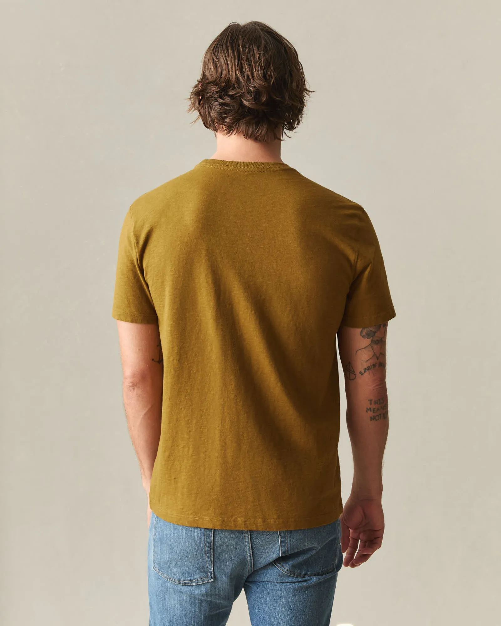 Men's Premium Slub Crew Tee - Tapenade sold by American Giant product image thumbnail 3