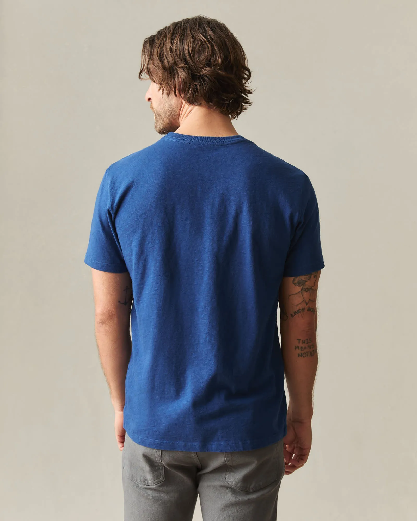 Men's Premium Slub Crew Tee - Estate Blue sold by American Giant product image thumbnail 3