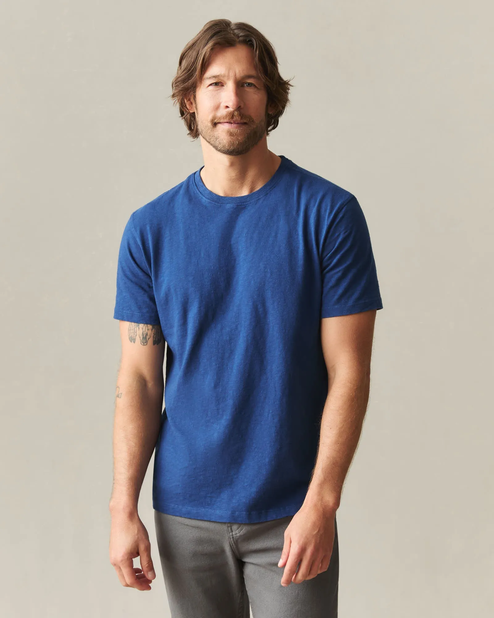 Men's Premium Slub Crew Tee - Estate Blue sold by American Giant product image thumbnail 2