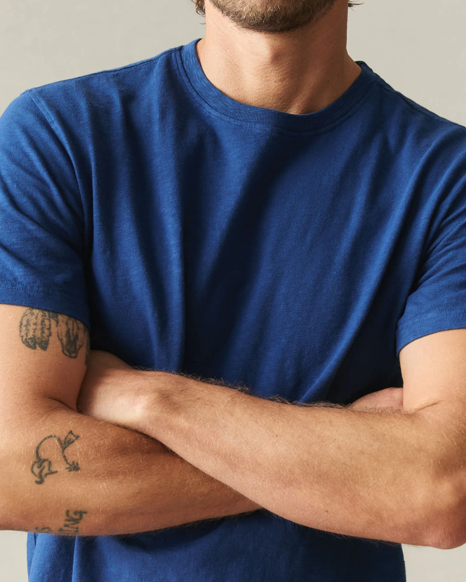 Men's Premium Slub Crew Tee - Estate Blue sold by American Giant product image thumbnail 4