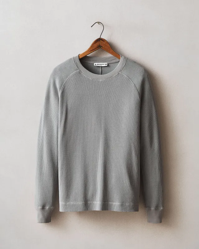 Men's Thermal Long Sleeve Crew Tee - Sharkskin sold by American Giant