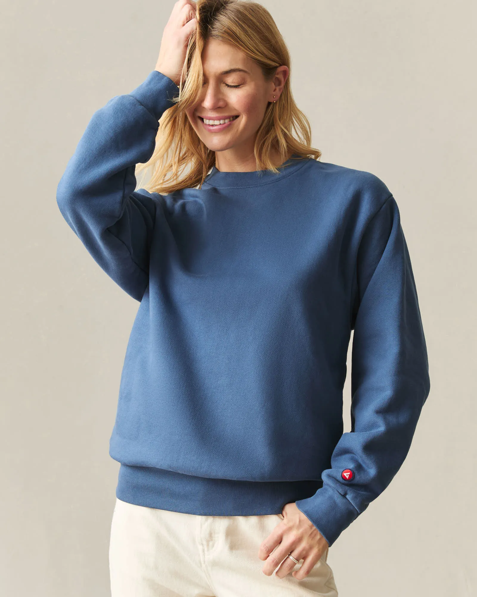 Unisex American Vintage Crew Sweatshirt - Reactive Ensign Blue sold by American Giant product image thumbnail 3