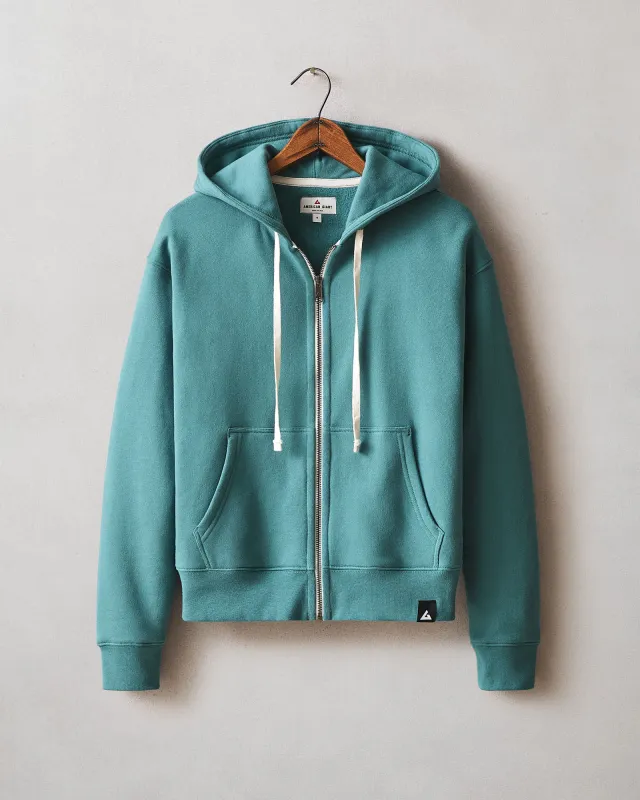 Women's Midweight Full Zip - Hydro sold by American Giant