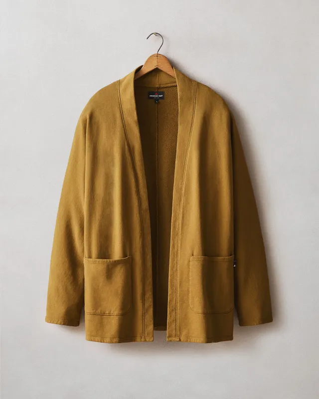 Women's French Terry Cardigan  - Tapenade made by American Giant