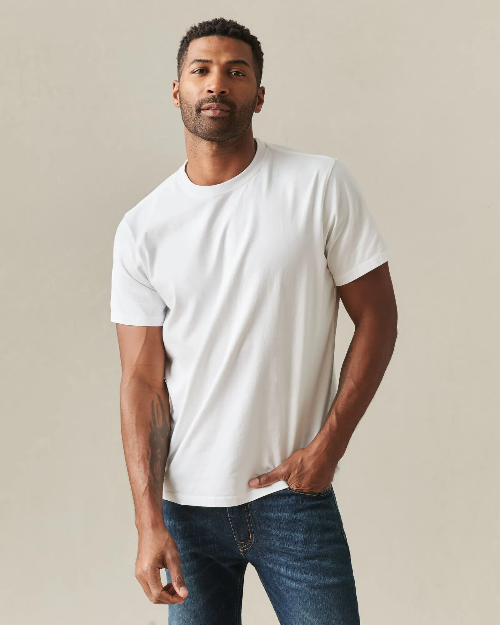 Men's Midweight Tee - White sold by American Giant product image thumbnail 2
