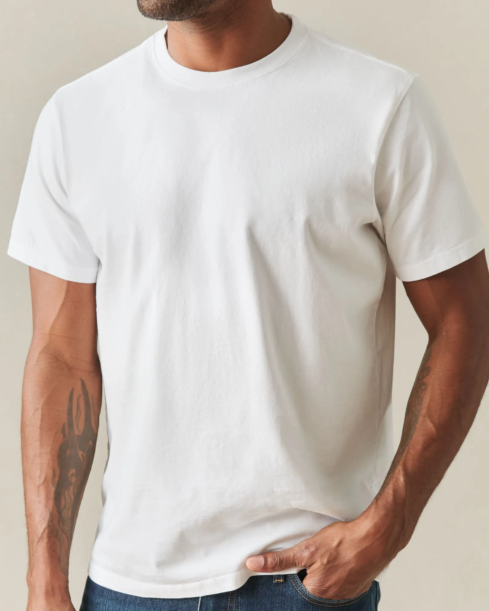 Men's Midweight Tee - White sold by American Giant product image thumbnail 4