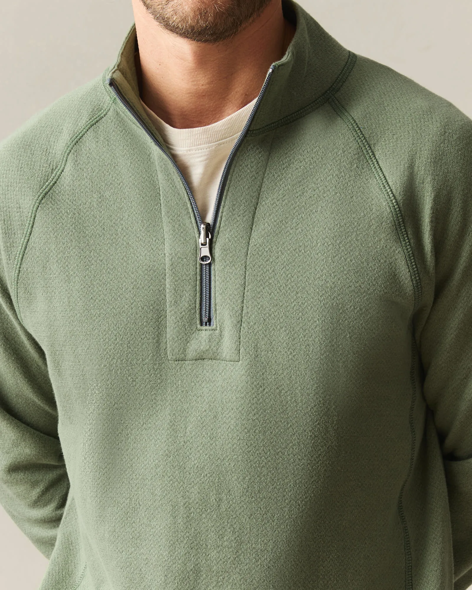 Men's Reversible Half Zip - Olvine sold by American Giant product image thumbnail 4