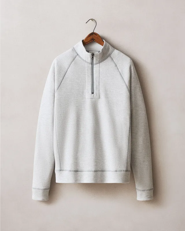 Men's Reversible Half Zip - Natural Grey sold by American Giant
