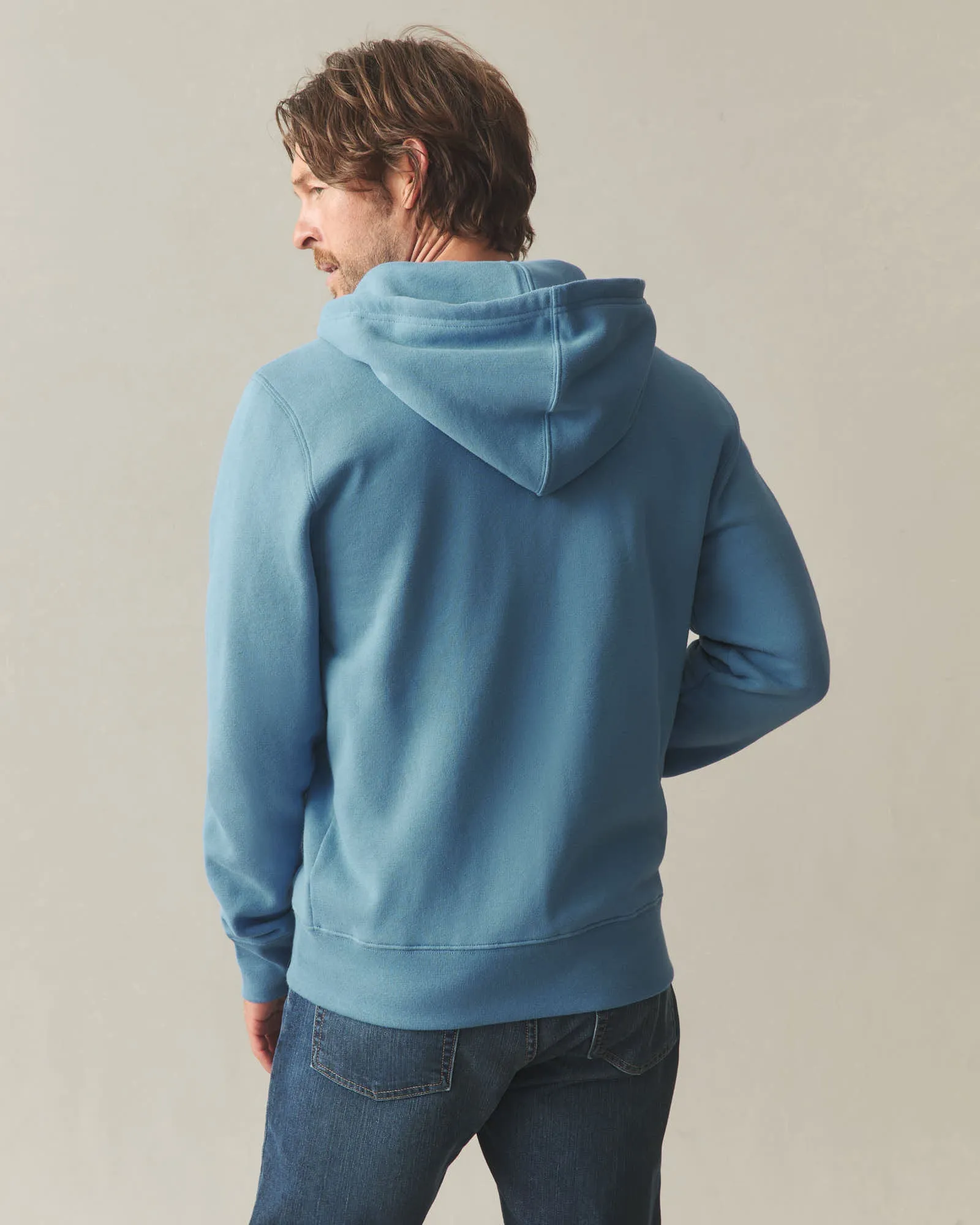 Men's Midweight Full Zip - Adriatic Blue sold by American Giant product image thumbnail 3