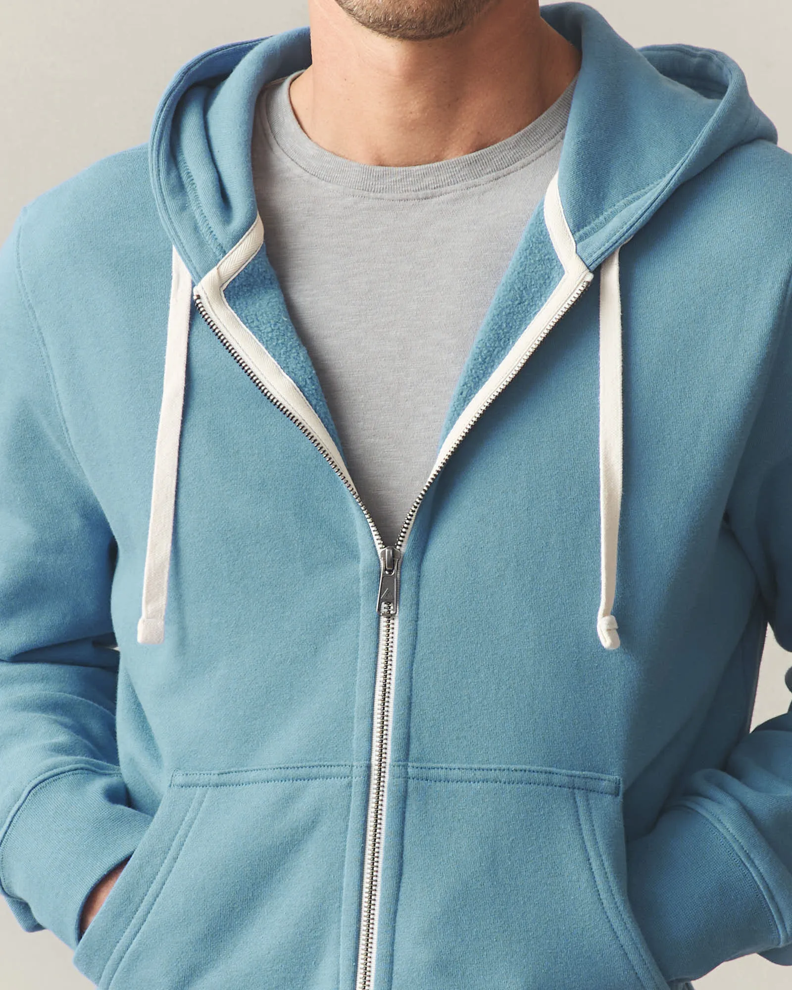 Men's Midweight Full Zip - Adriatic Blue sold by American Giant product image thumbnail 4