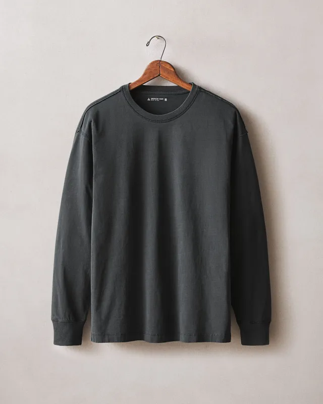Men's Midweight Long Sleeve Tee - Black made by American Giant