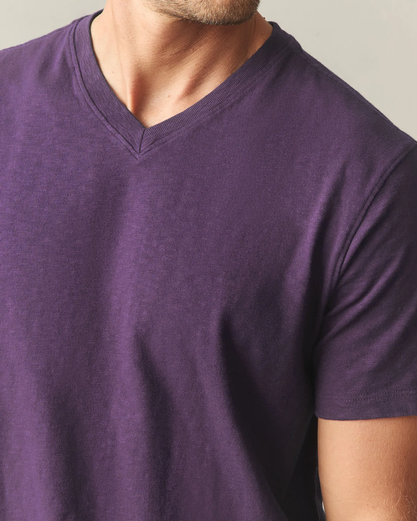 Men's Premium Slub V-Neck Tee - Shadow Purple sold by American Giant product image thumbnail 4