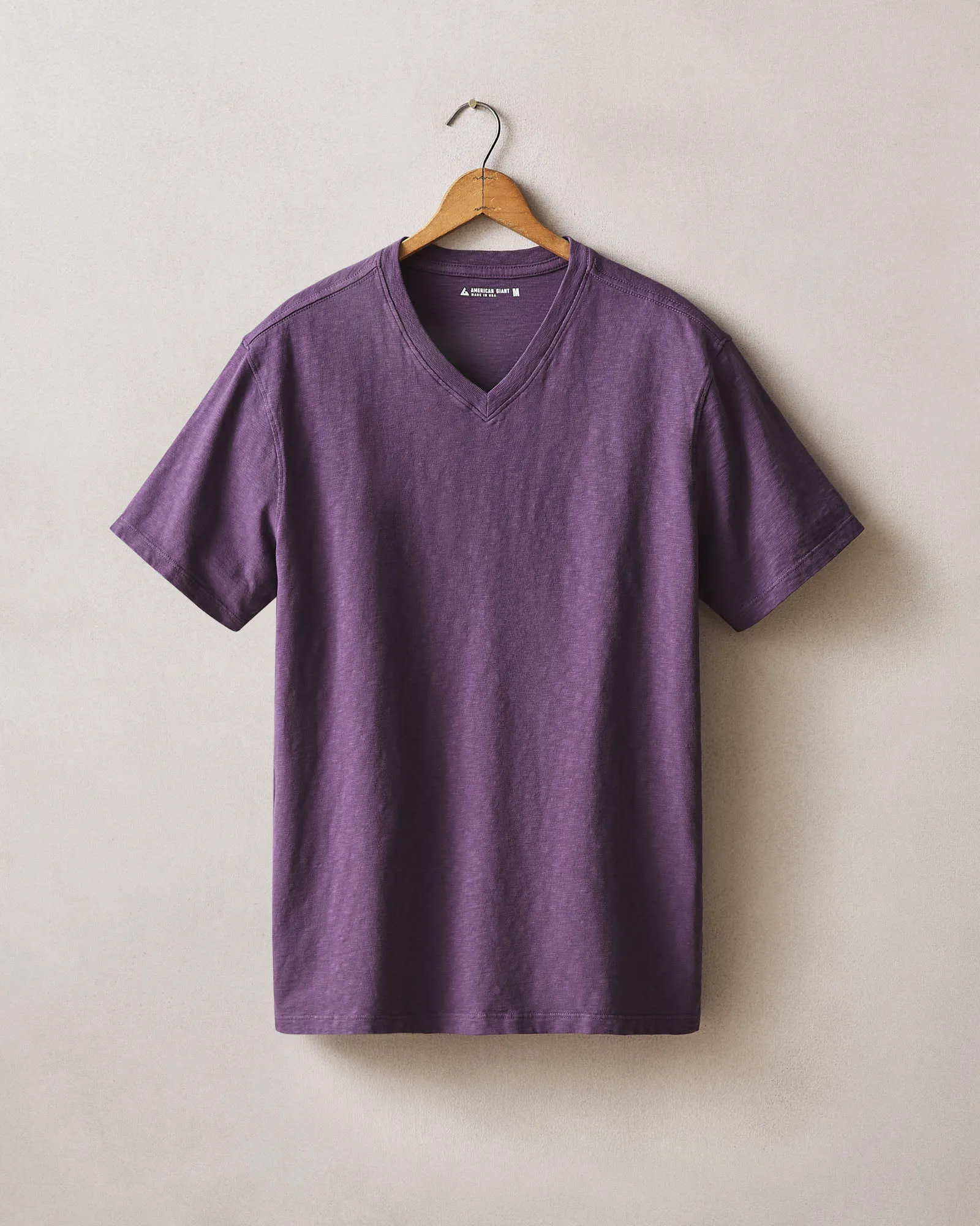 Men's Premium Slub V-Neck Tee - Shadow Purple sold by American Giant