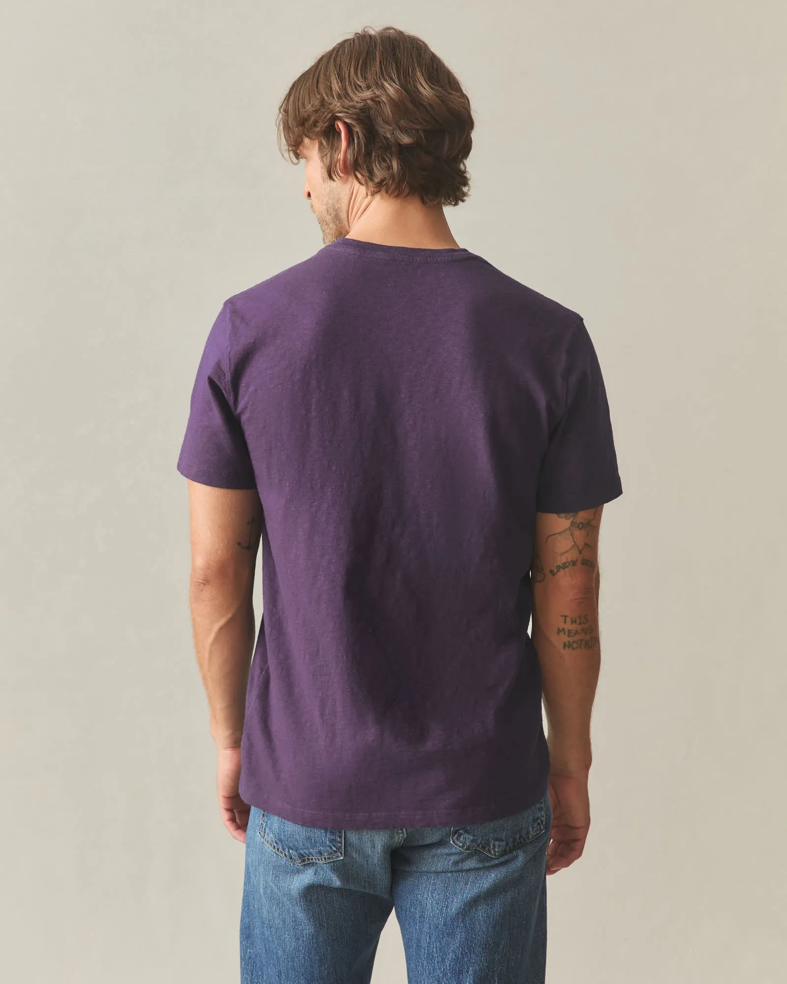 Men's Premium Slub V-Neck Tee - Shadow Purple sold by American Giant product image thumbnail 3
