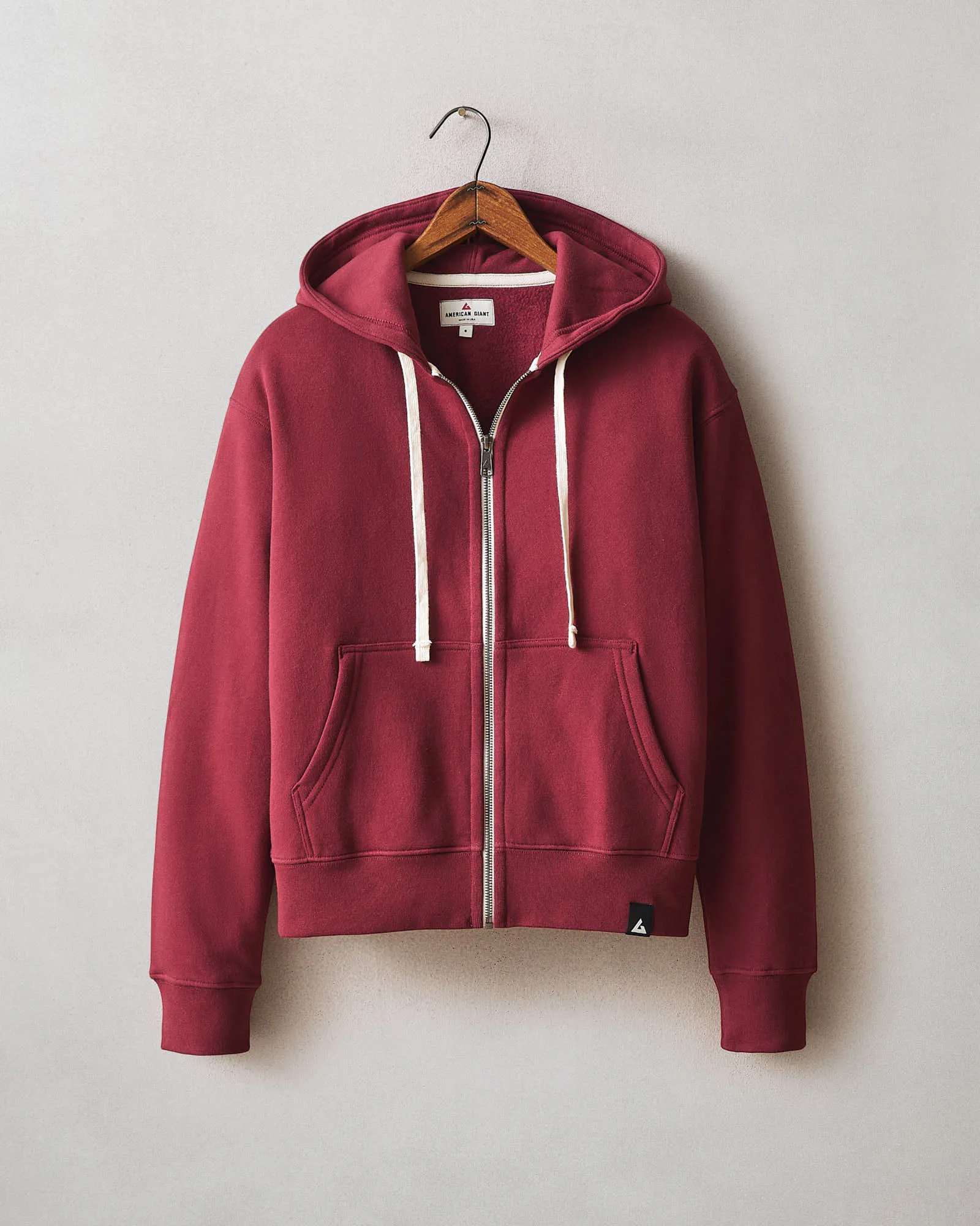 Women's Midweight Full Zip - Pomegranate sold by American Giant