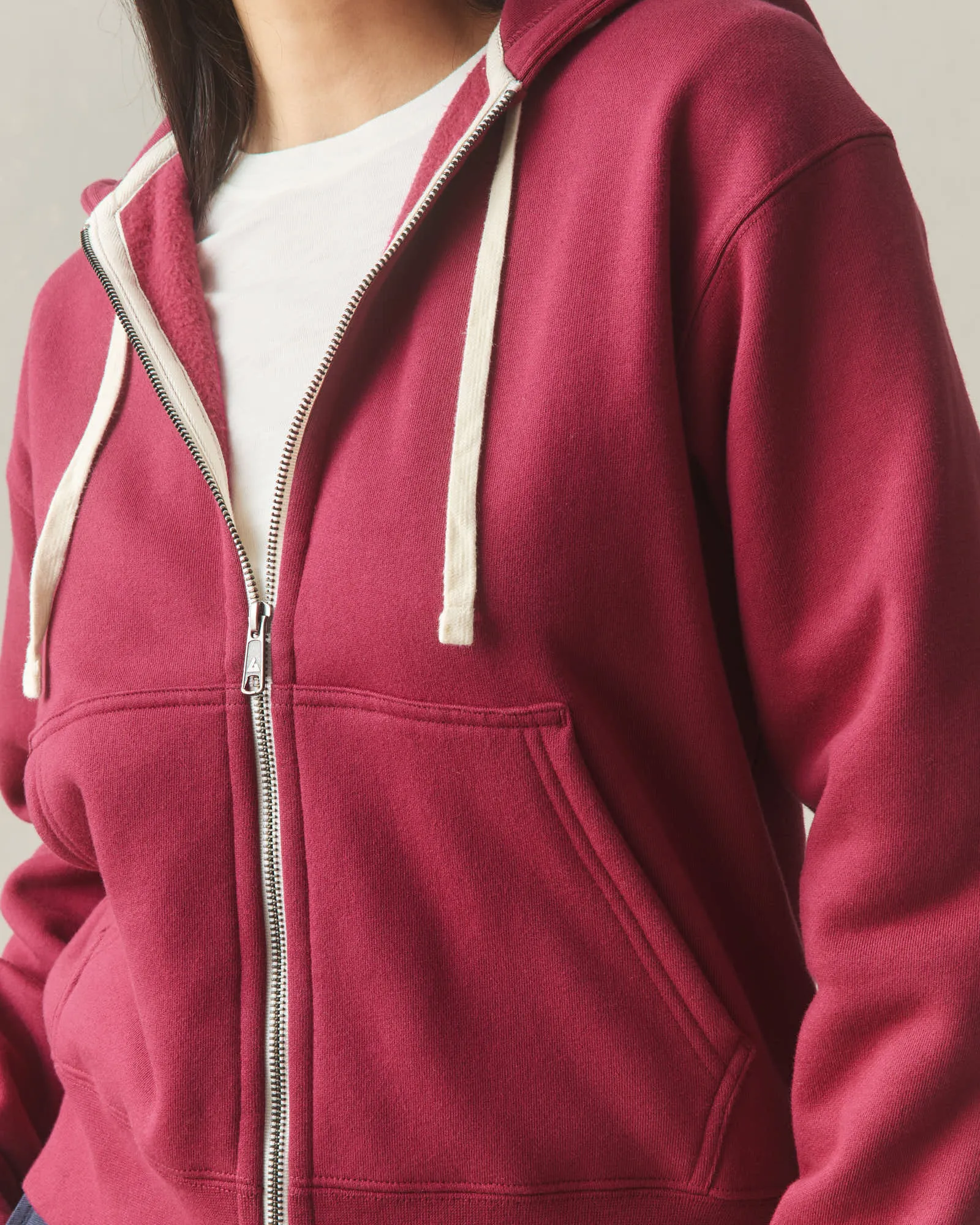 Women's Midweight Full Zip - Pomegranate sold by American Giant product image thumbnail 5