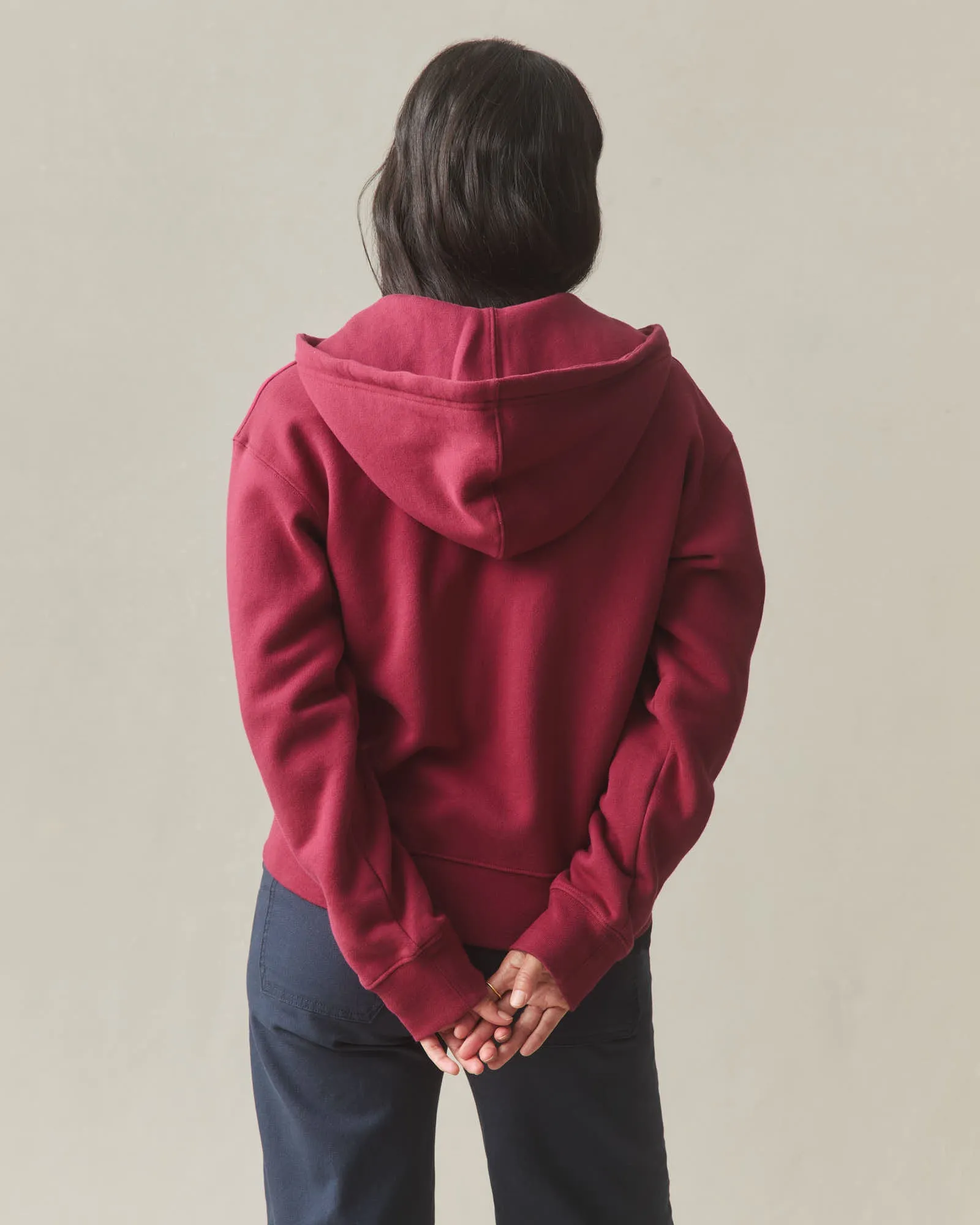 Women's Midweight Full Zip - Pomegranate sold by American Giant product image thumbnail 4