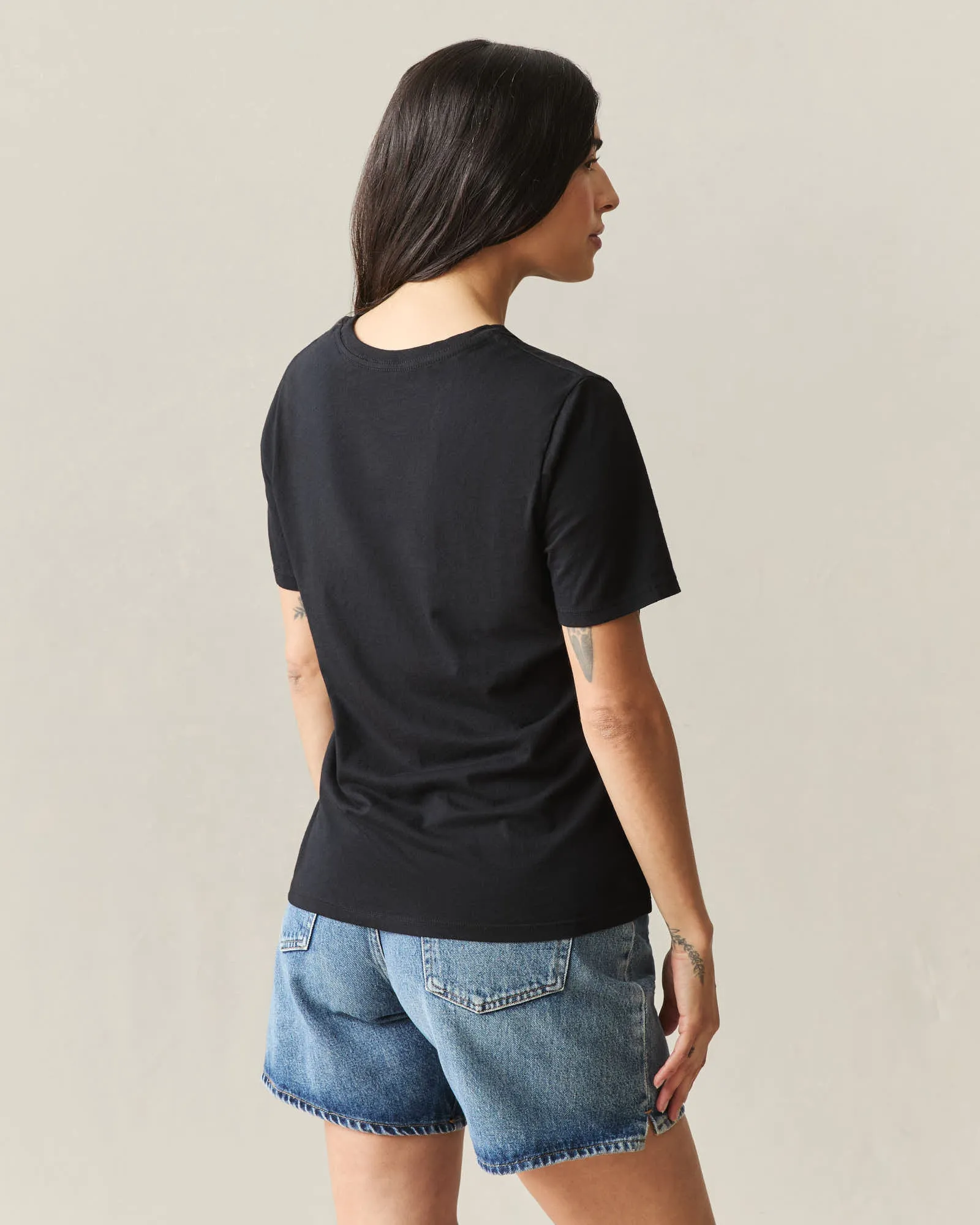 Women's Classic Cotton Crew Tee - Black sold by American Giant product image thumbnail 2