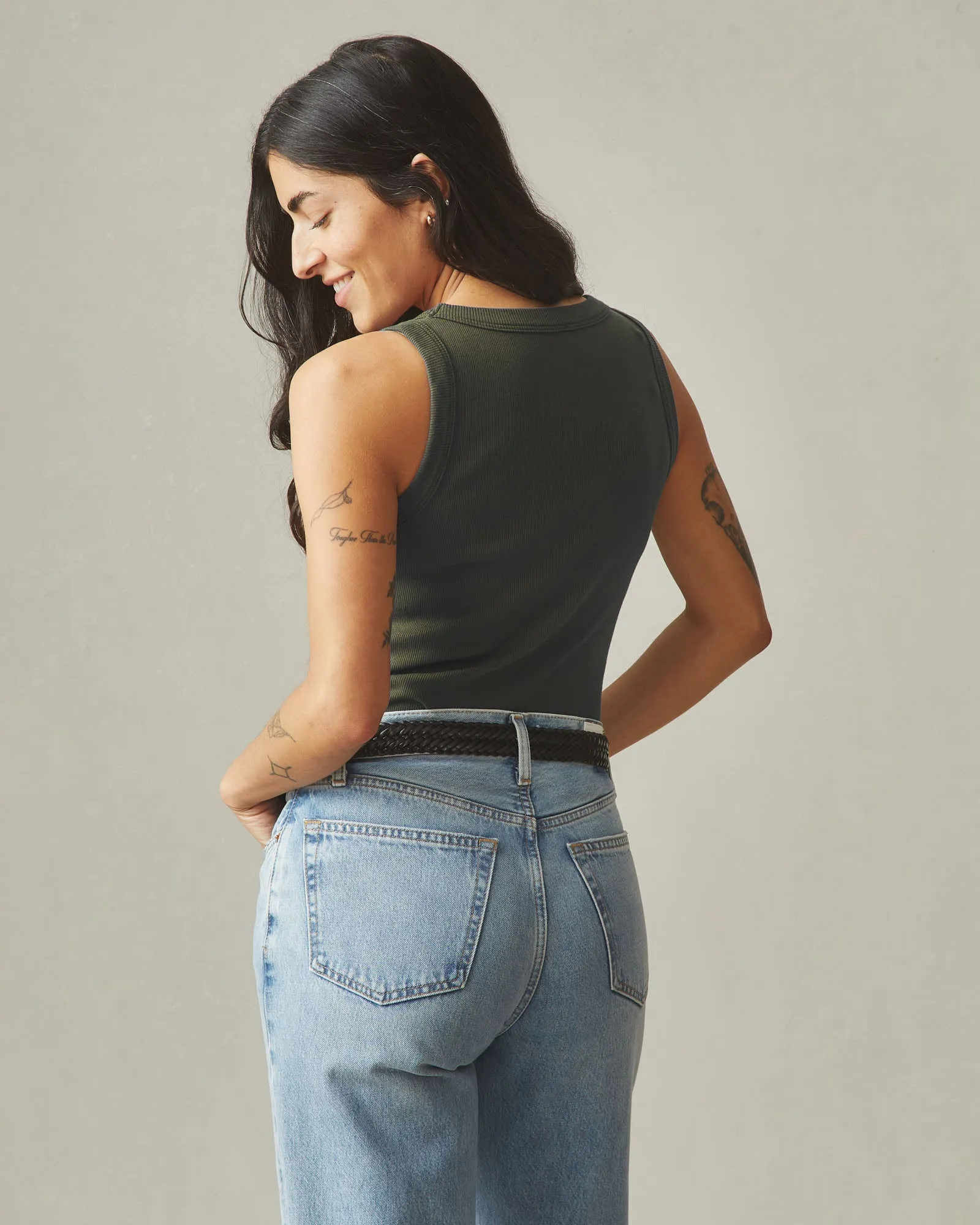 Women's Rib Tank - Loden sold by American Giant product image thumbnail 3