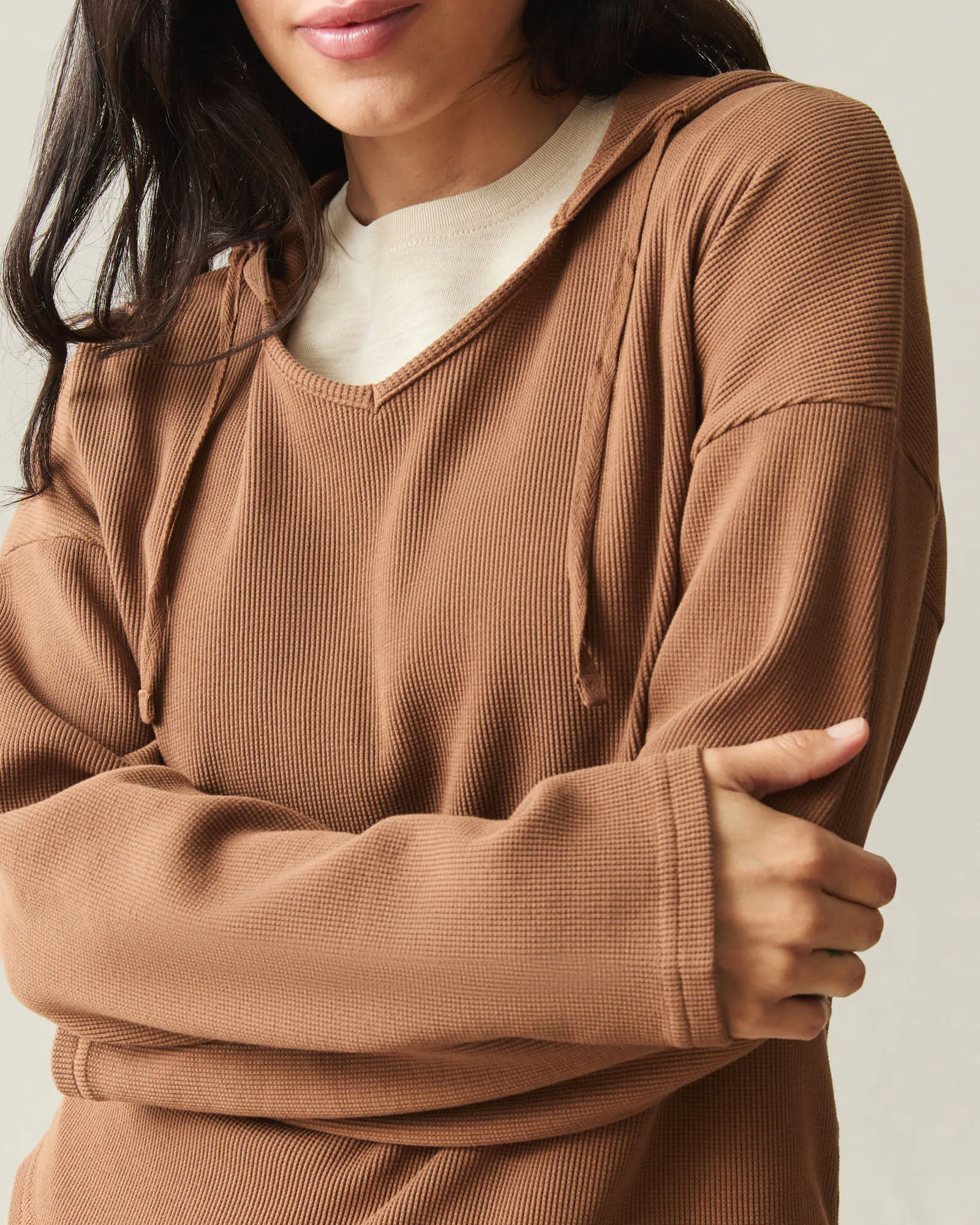 Women's Thermal Hoodie - Toffee sold by American Giant product image thumbnail 3