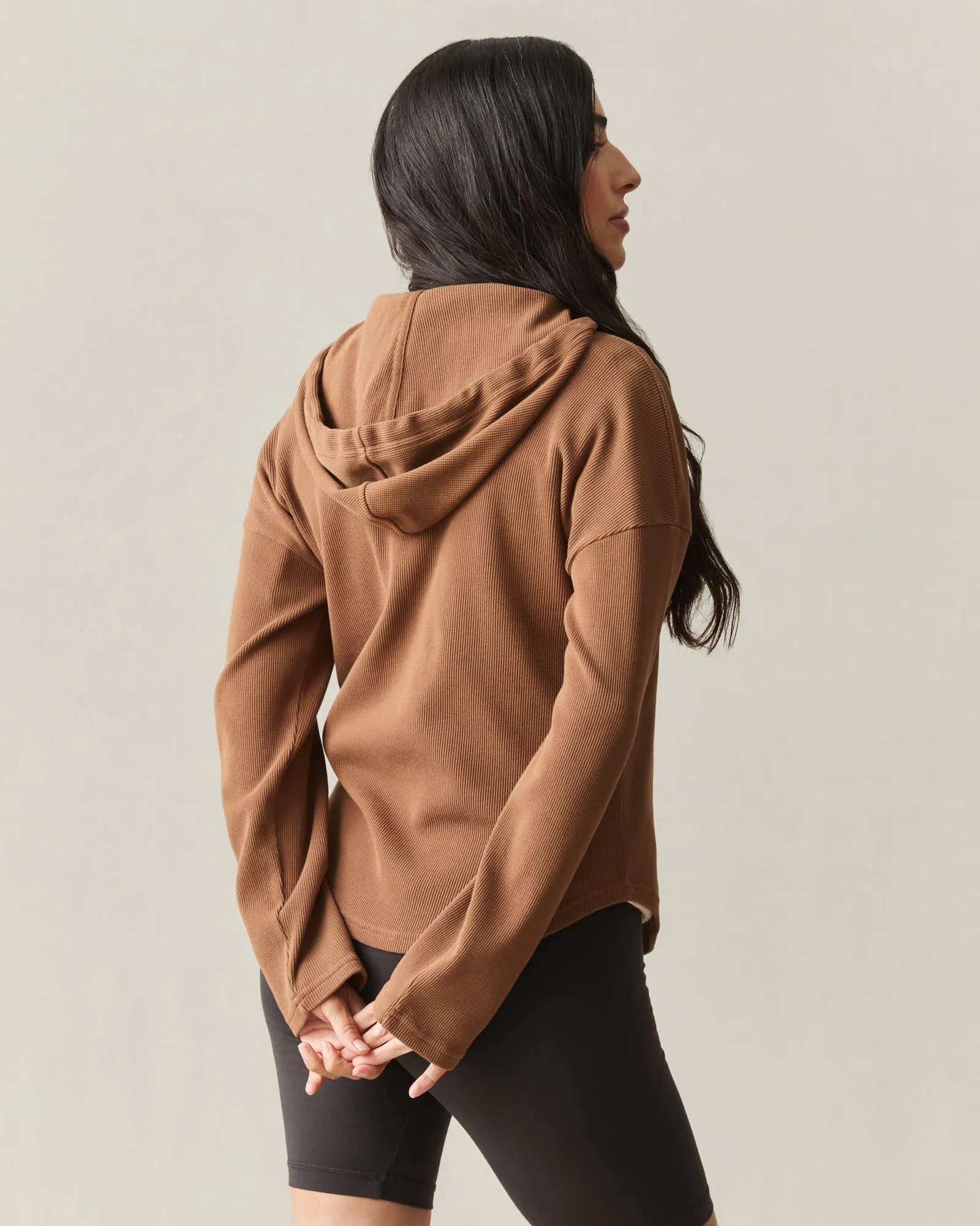 Women's Thermal Hoodie - Toffee sold by American Giant product image thumbnail 2