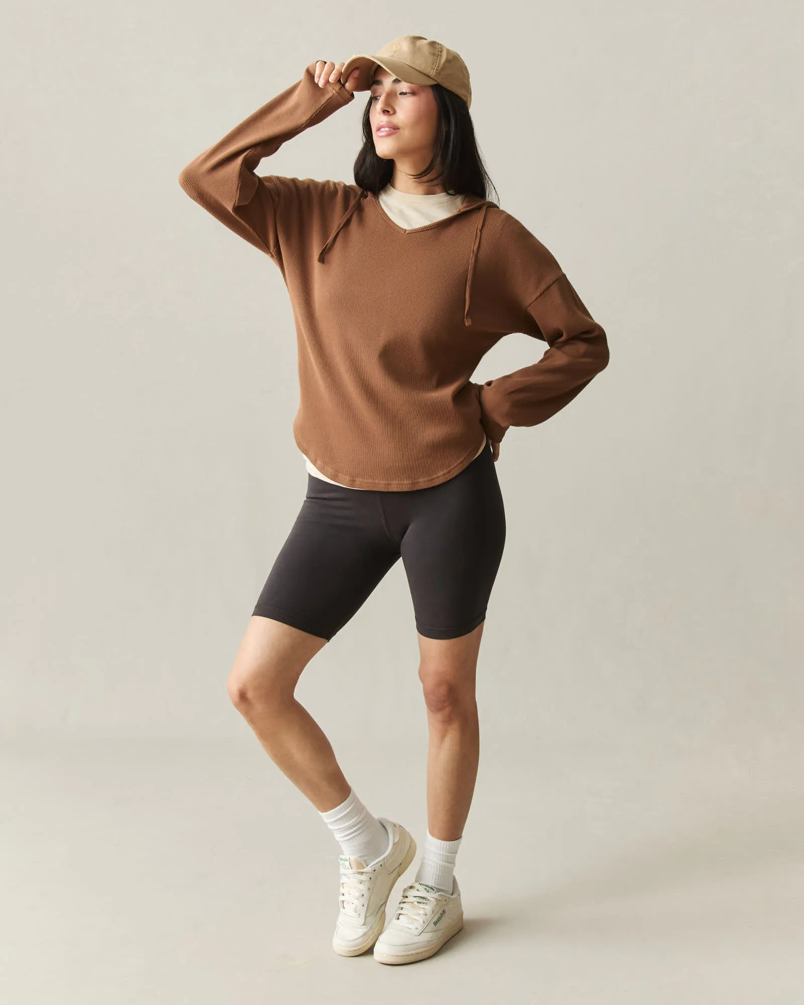 Women's Thermal Hoodie - Toffee sold by American Giant product image thumbnail 5