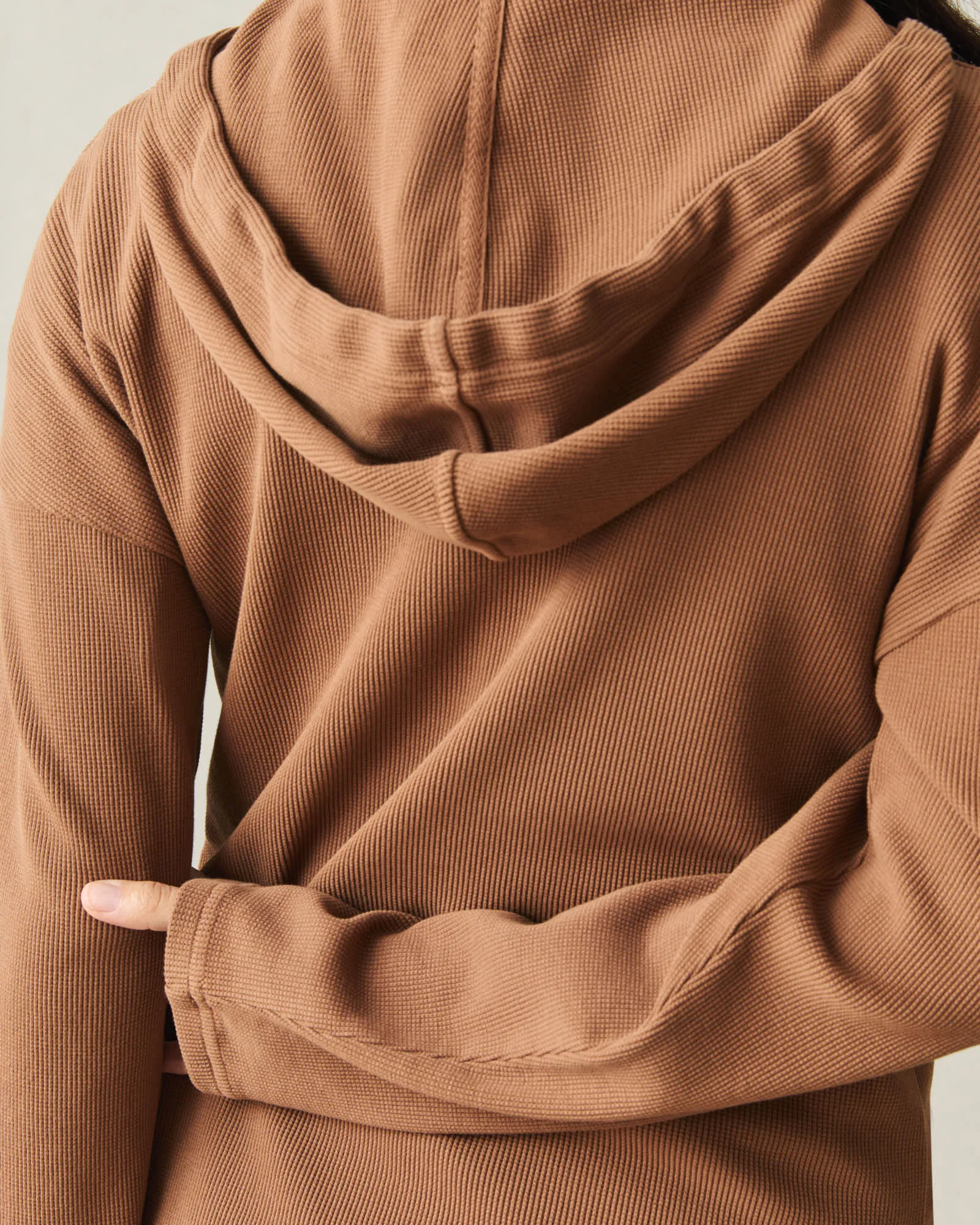 Women's Thermal Hoodie - Toffee sold by American Giant product image thumbnail 4
