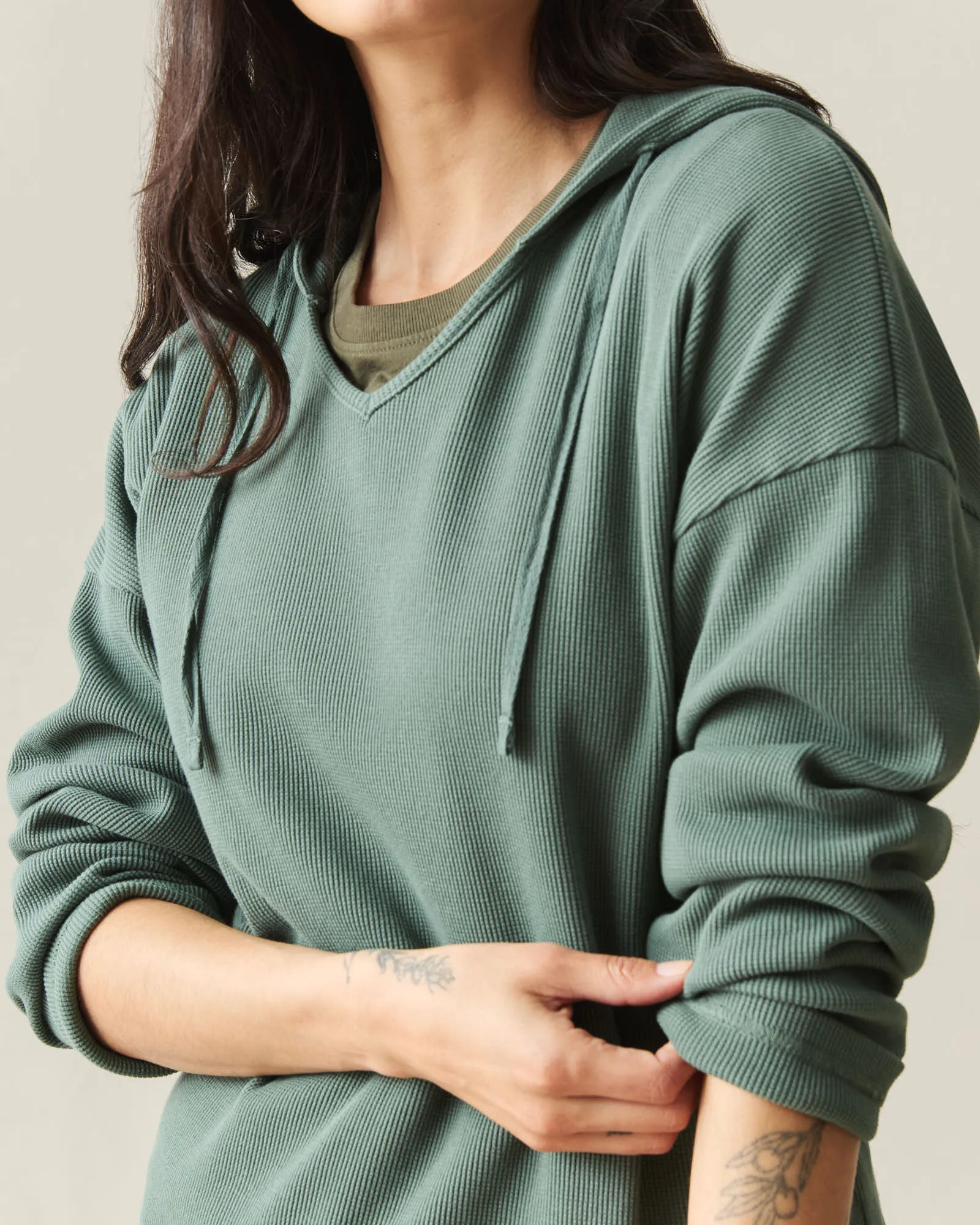 Women's Thermal Hoodie - Dark Forest sold by American Giant product image thumbnail 4