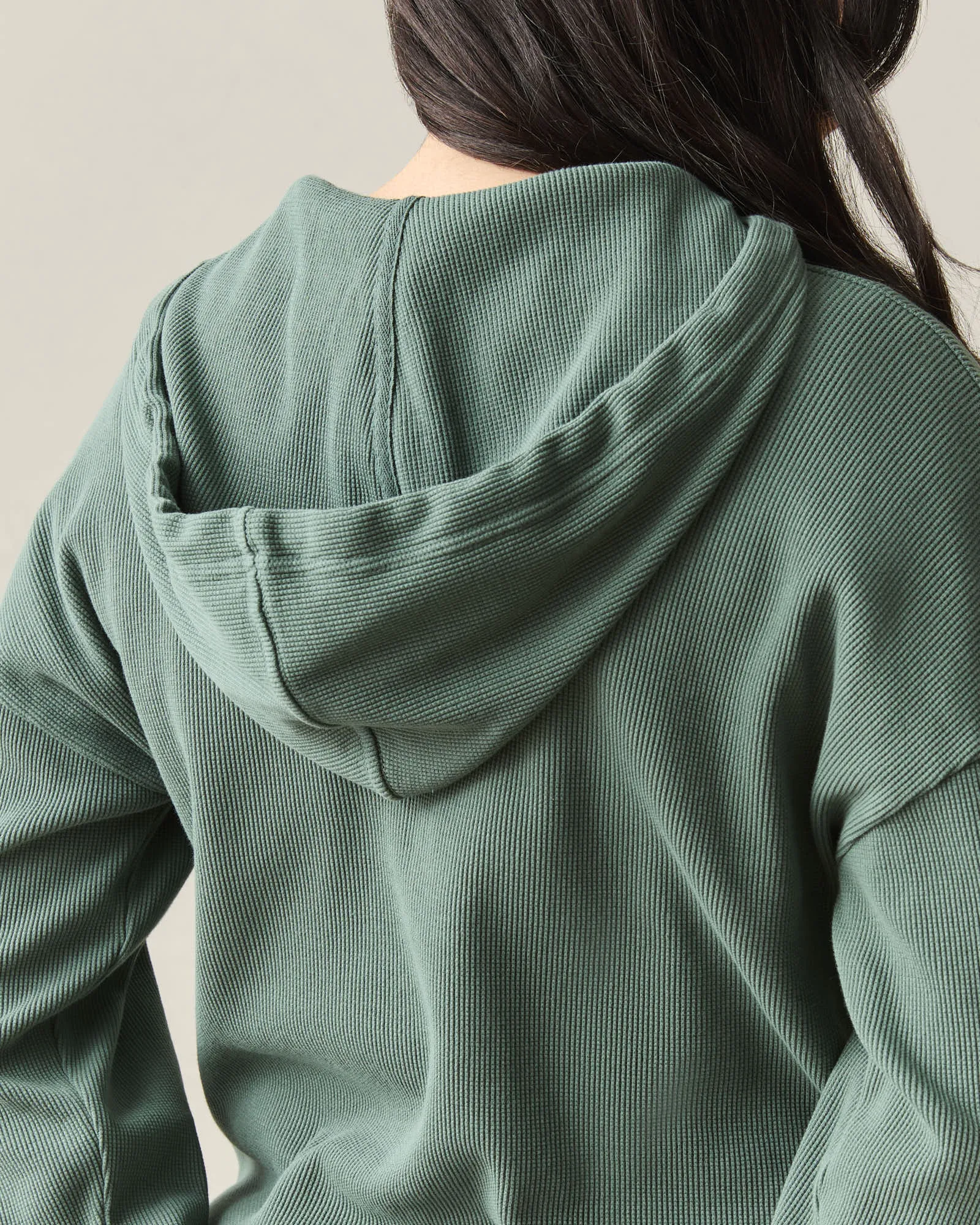 Women's Thermal Hoodie - Dark Forest sold by American Giant product image thumbnail 5