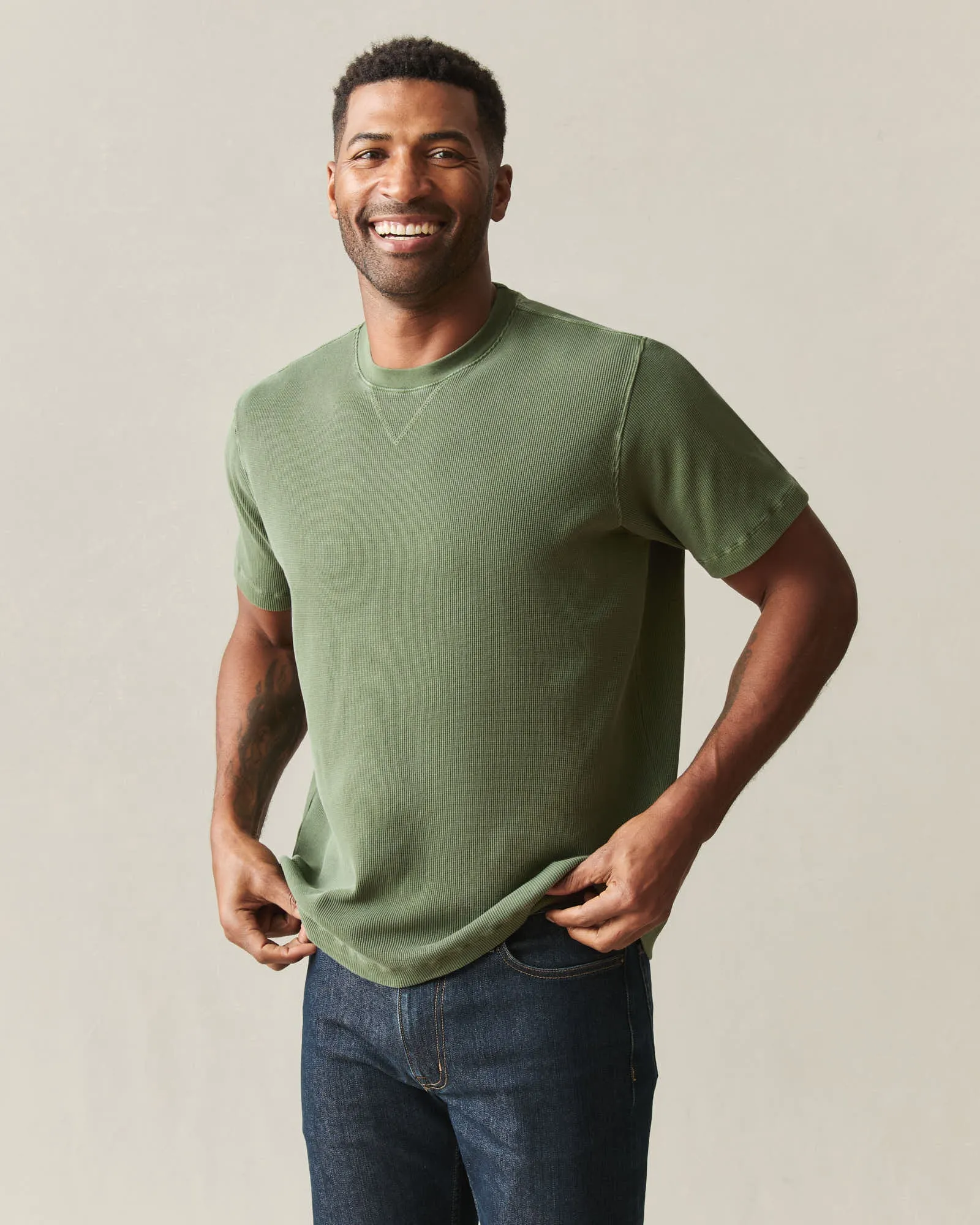 Men's Thermal Tee - Fern sold by American Giant product image thumbnail 2