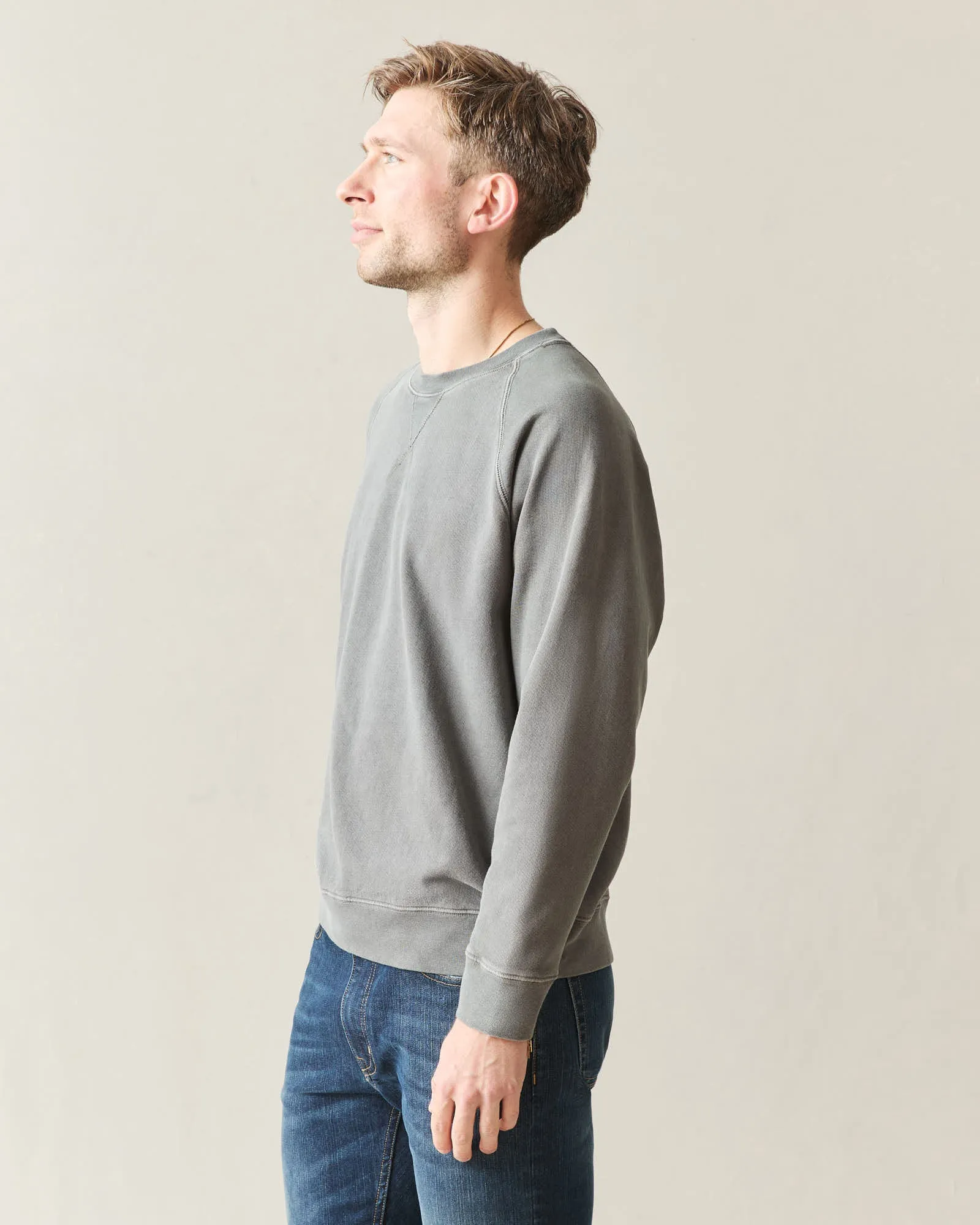 Men's Relaxed French Terry Crew - Poppyseed sold by American Giant product image thumbnail 3