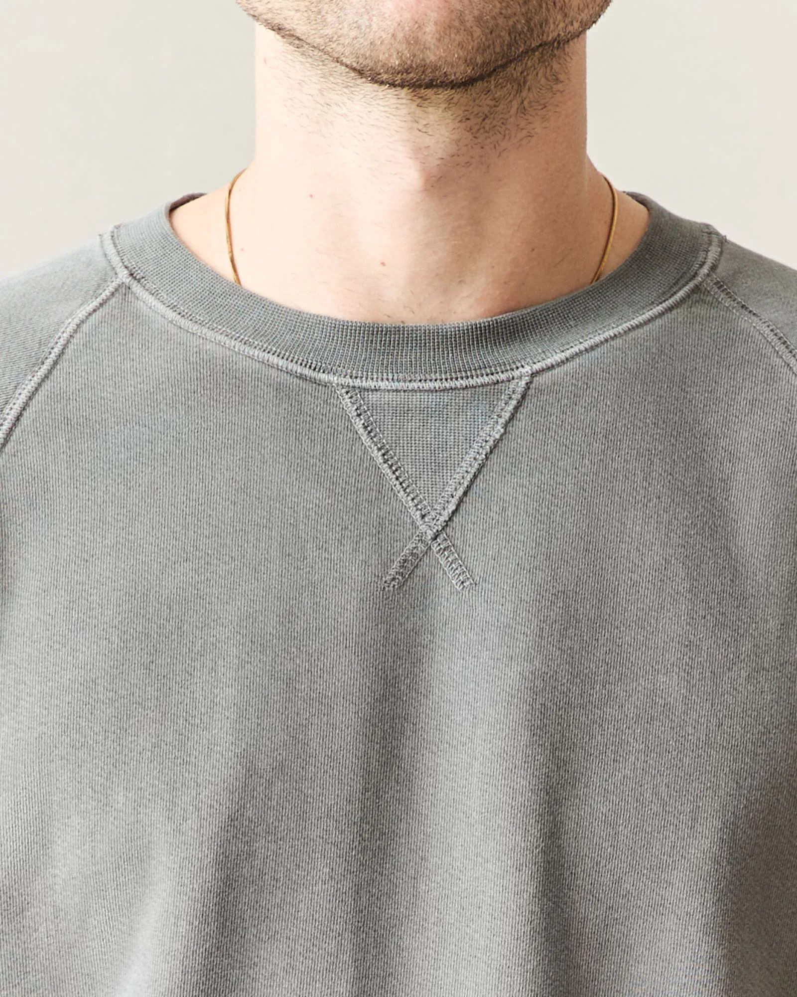 Men's Relaxed French Terry Crew - Poppyseed sold by American Giant product image thumbnail 5