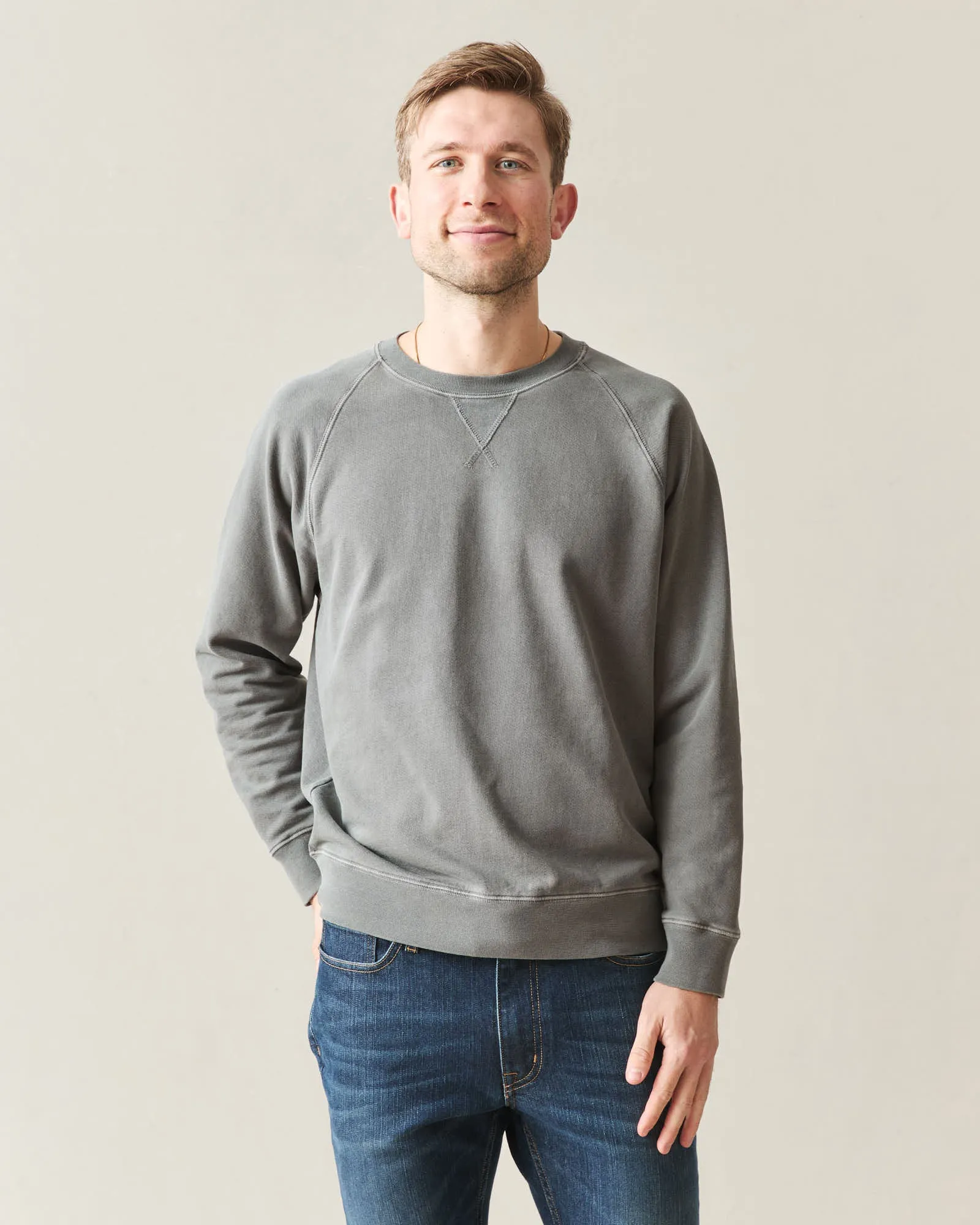 Men's Relaxed French Terry Crew - Poppyseed sold by American Giant product image thumbnail 2