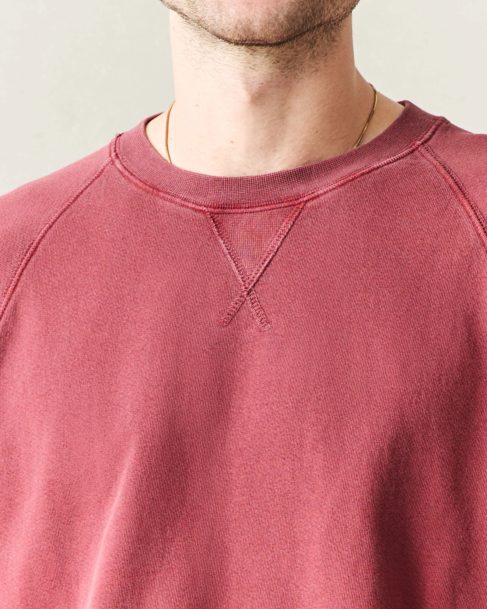 Men's Relaxed French Terry Crew - Syrah sold by American Giant product image thumbnail 5