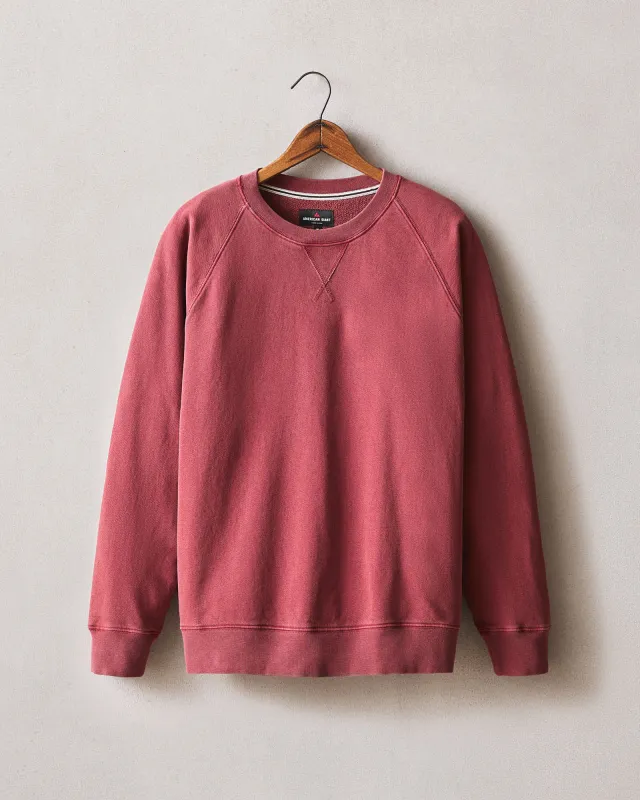 Men's Relaxed French Terry Crew - Syrah made by American Giant